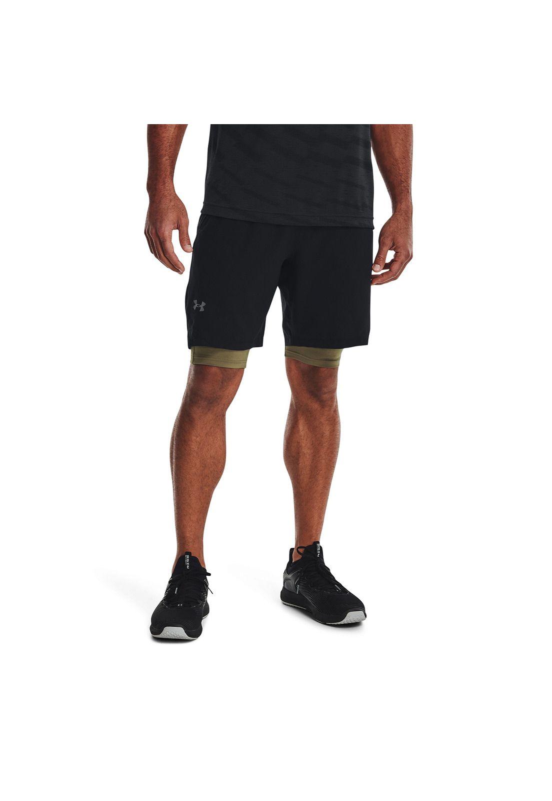 Short Hombre UA Vanish Woven 8In Negro-3