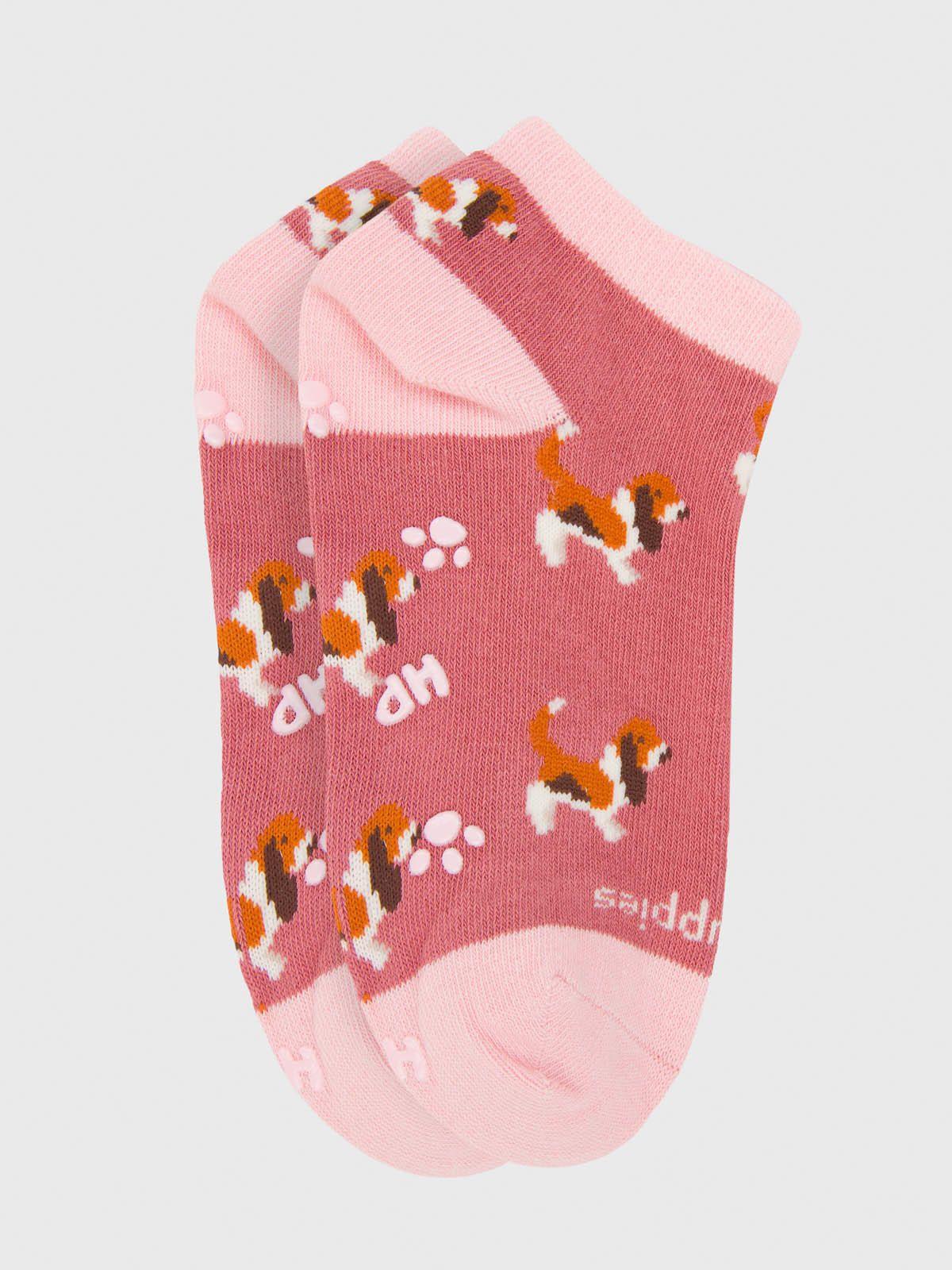 Calcetin Algodón Niña Ped Basset Rosado-1