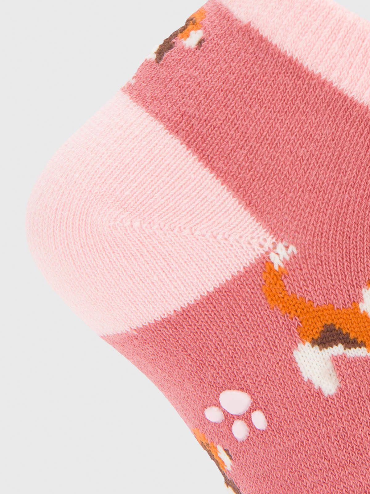 Calcetin Algodón Niña Ped Basset Rosado-3