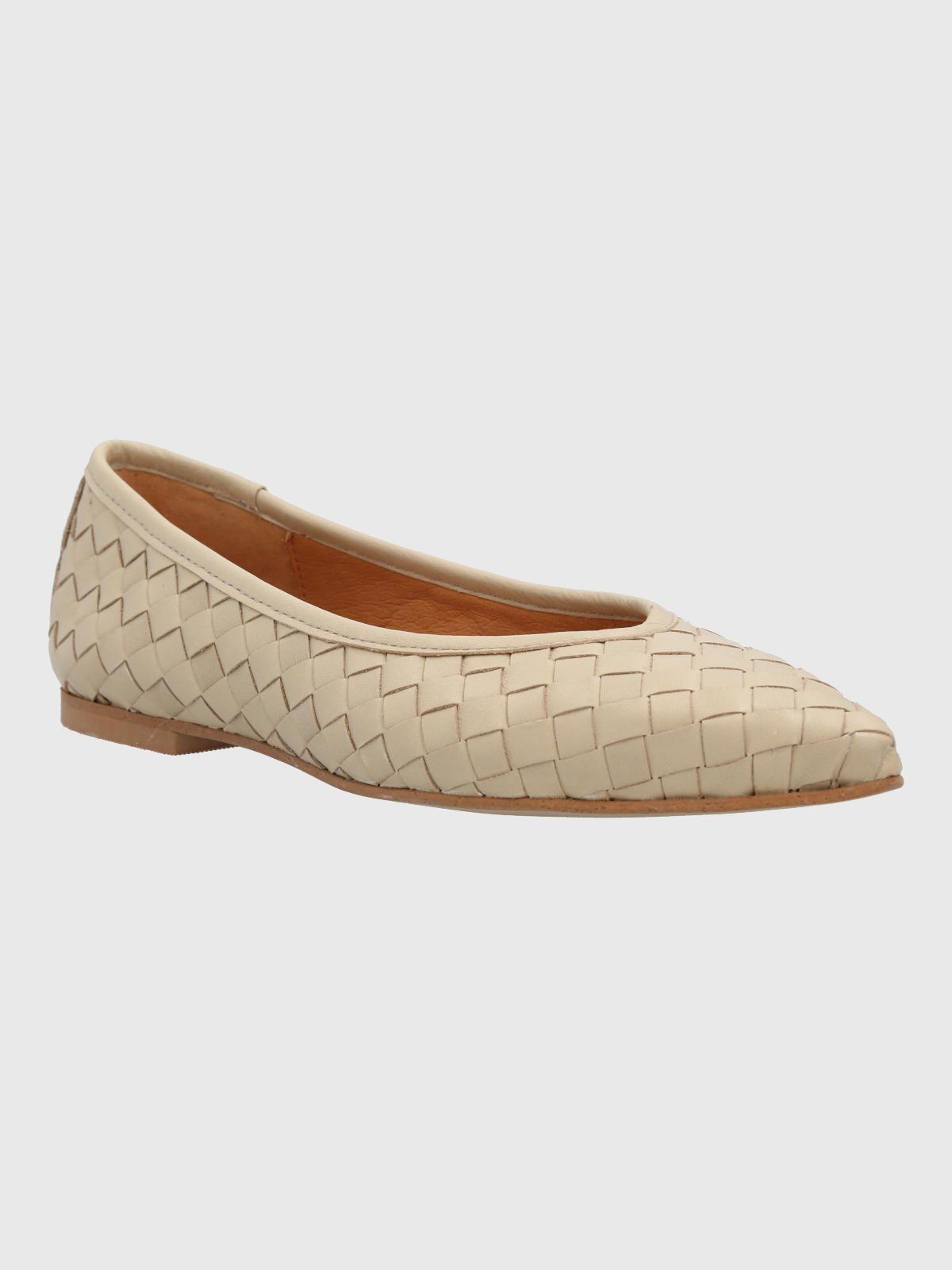 Ballerina Cuero Mujer Fabiola Beige-0