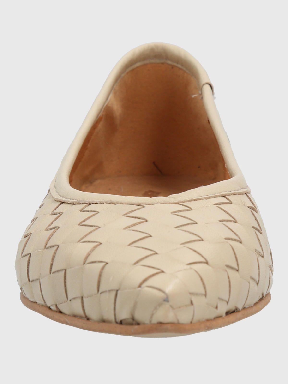 Ballerina Cuero Mujer Fabiola Beige-3