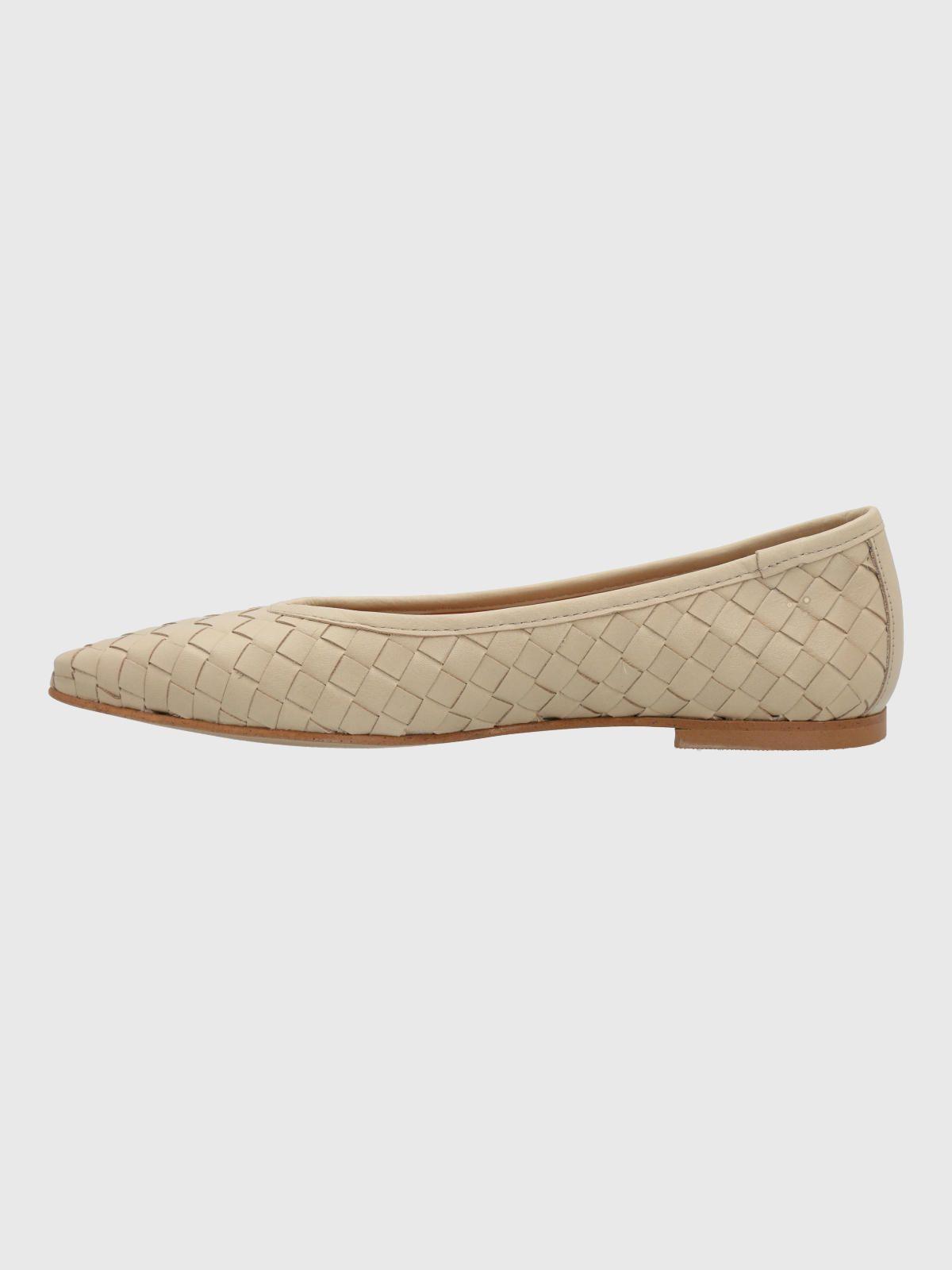 Ballerina Cuero Mujer Fabiola Beige-5