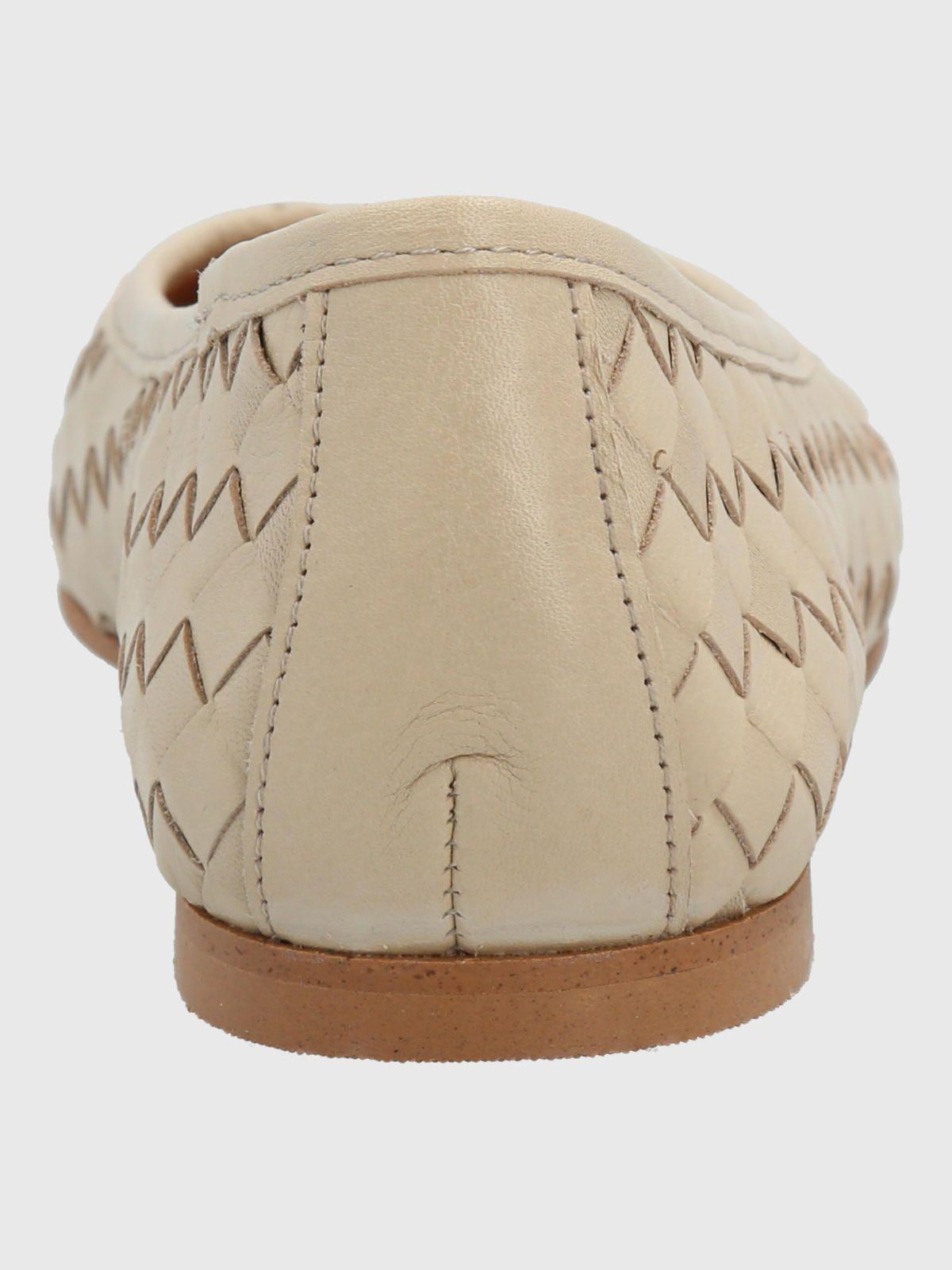 Ballerina Cuero Mujer Fabiola Beige-6