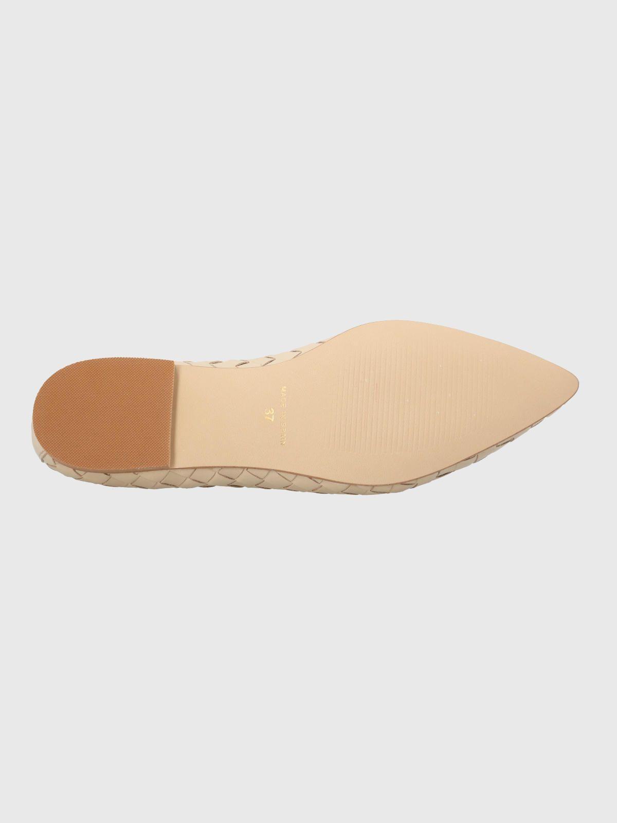 Ballerina Cuero Mujer Fabiola Beige-7