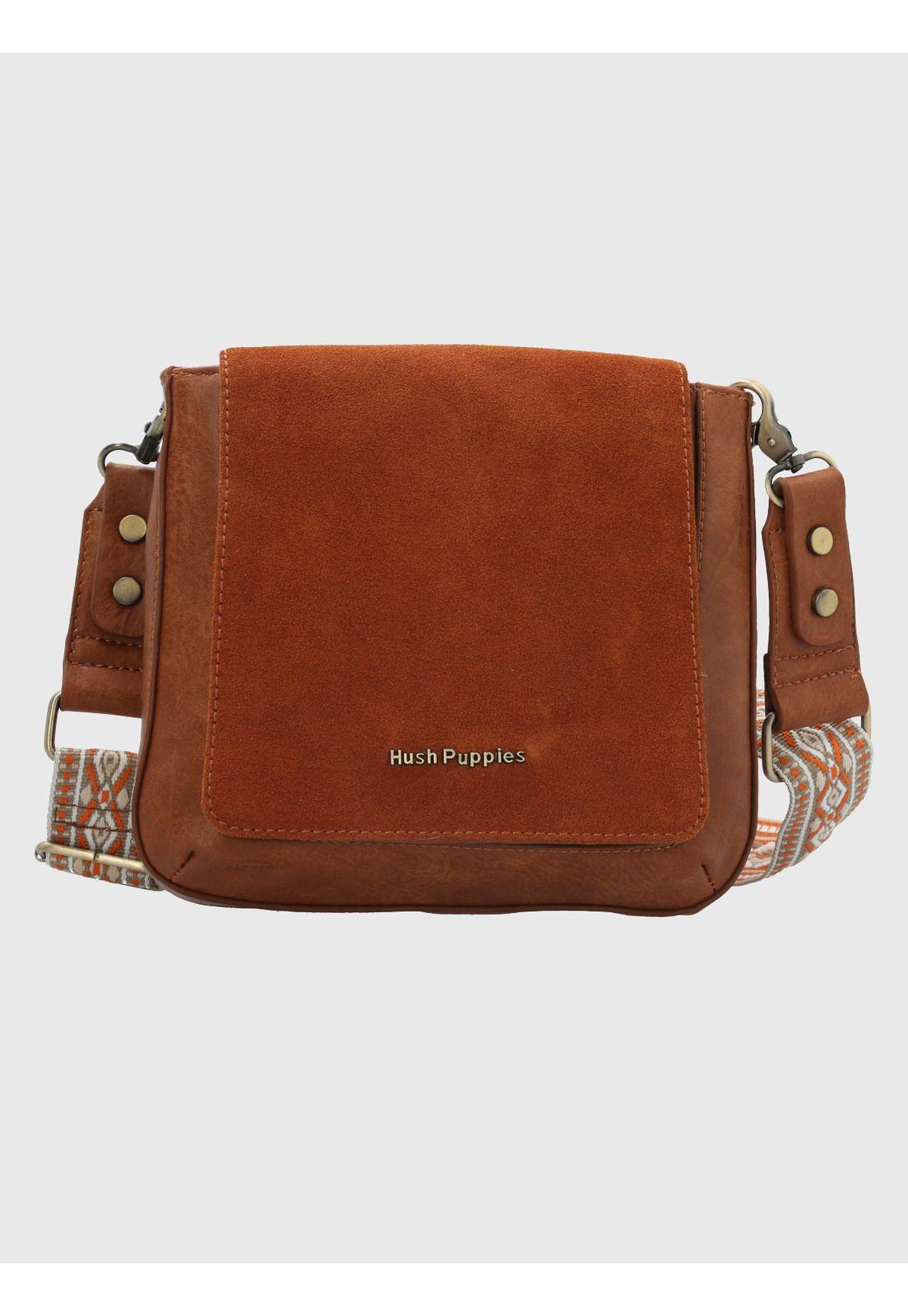 Cartera Ecocuero Caramelo Lynn Cross Mujer-0