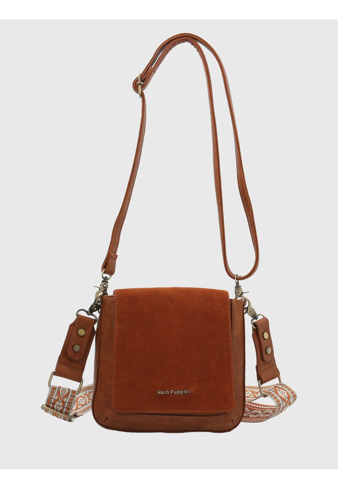 Cartera Ecocuero Caramelo Lynn Cross Mujer-3