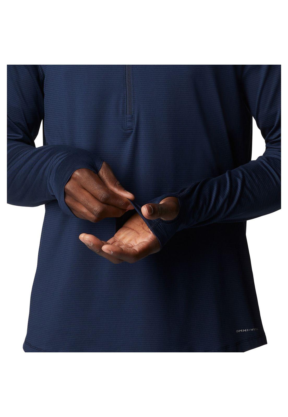 Polera M/L M Endless Trail 1/2 Azul Marino Hombre-3