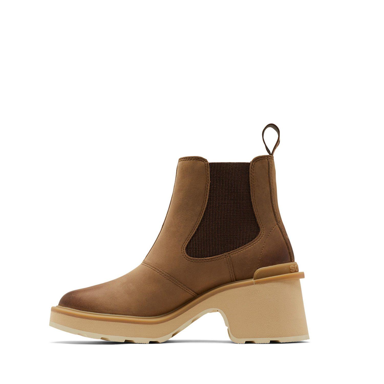 Bota Hi-Line Heel Chelsea Café Mujer-2