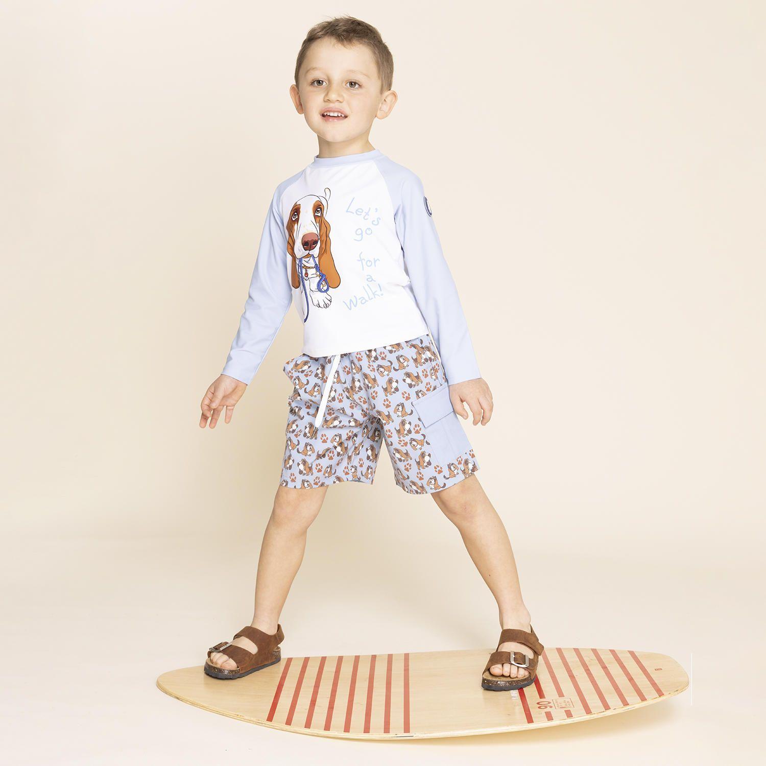 Polera De Agua Niño Aquawild (1-8) Indigo-1