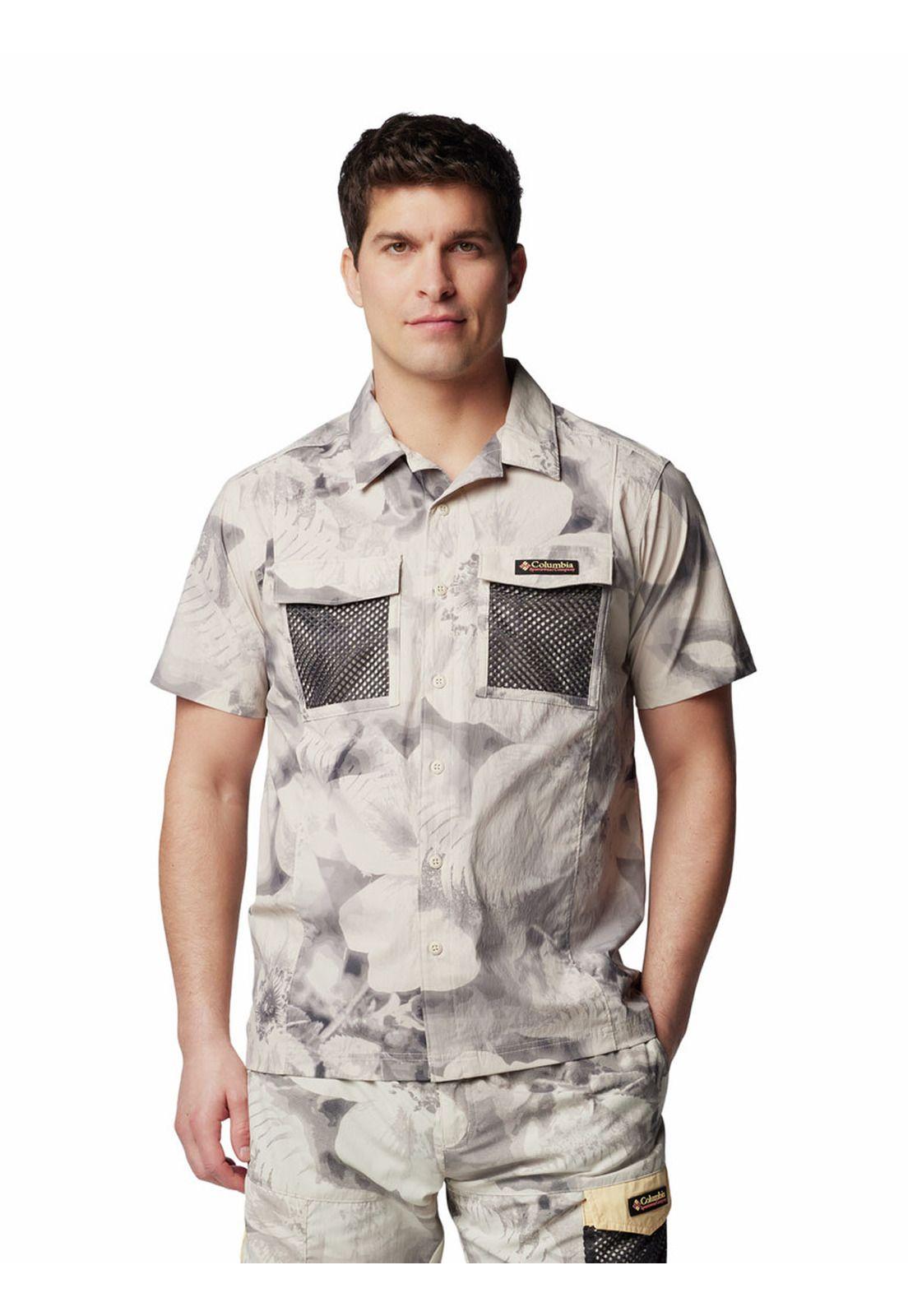 Camisa Manga Corta Hombre Painted Peak Beige-0