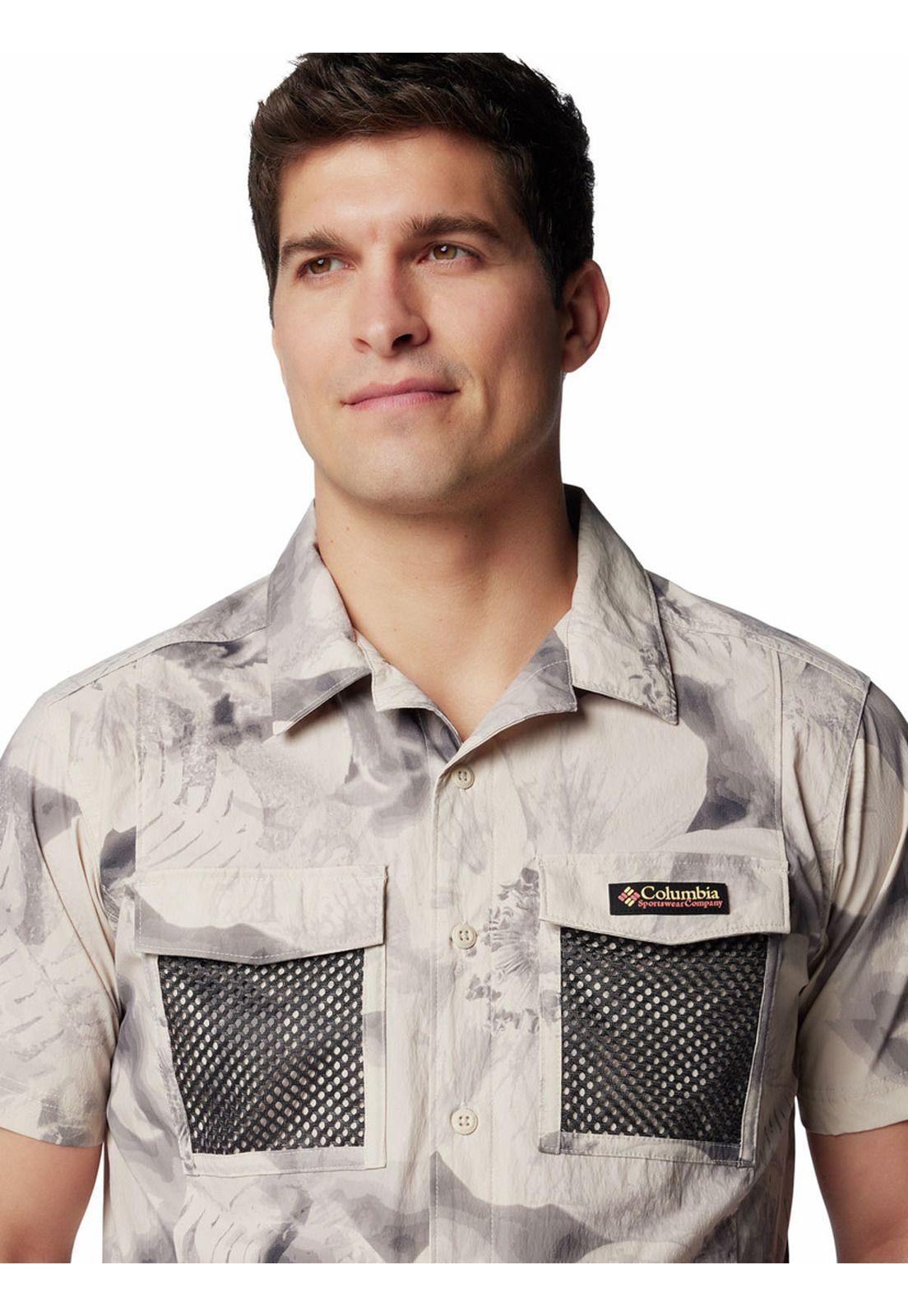 Camisa Manga Corta Hombre Painted Peak Beige-3