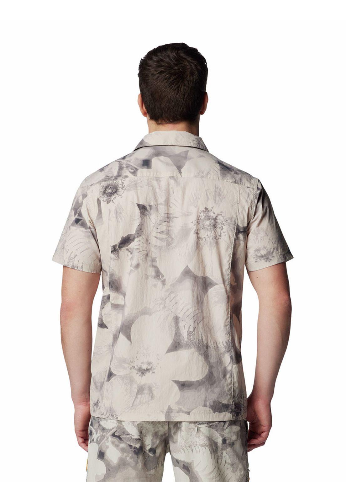Camisa Manga Corta Hombre Painted Peak Beige-4