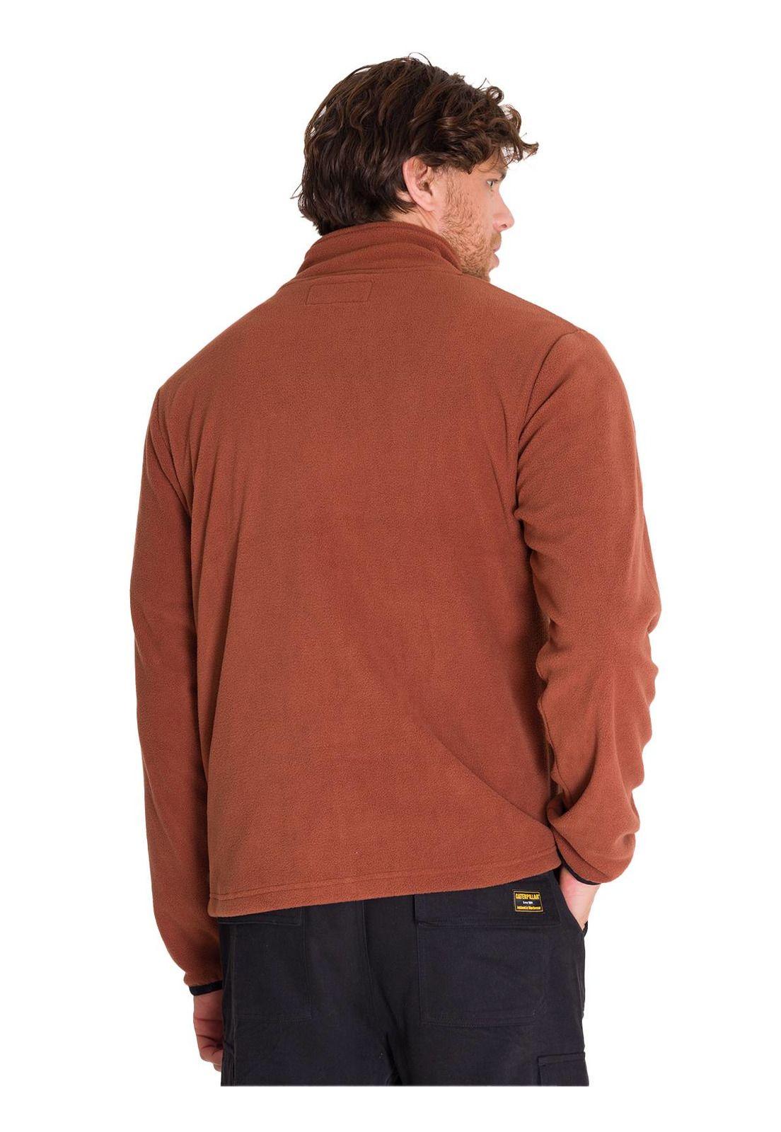 Polar Microfleece Full Zip Hombre Café-3