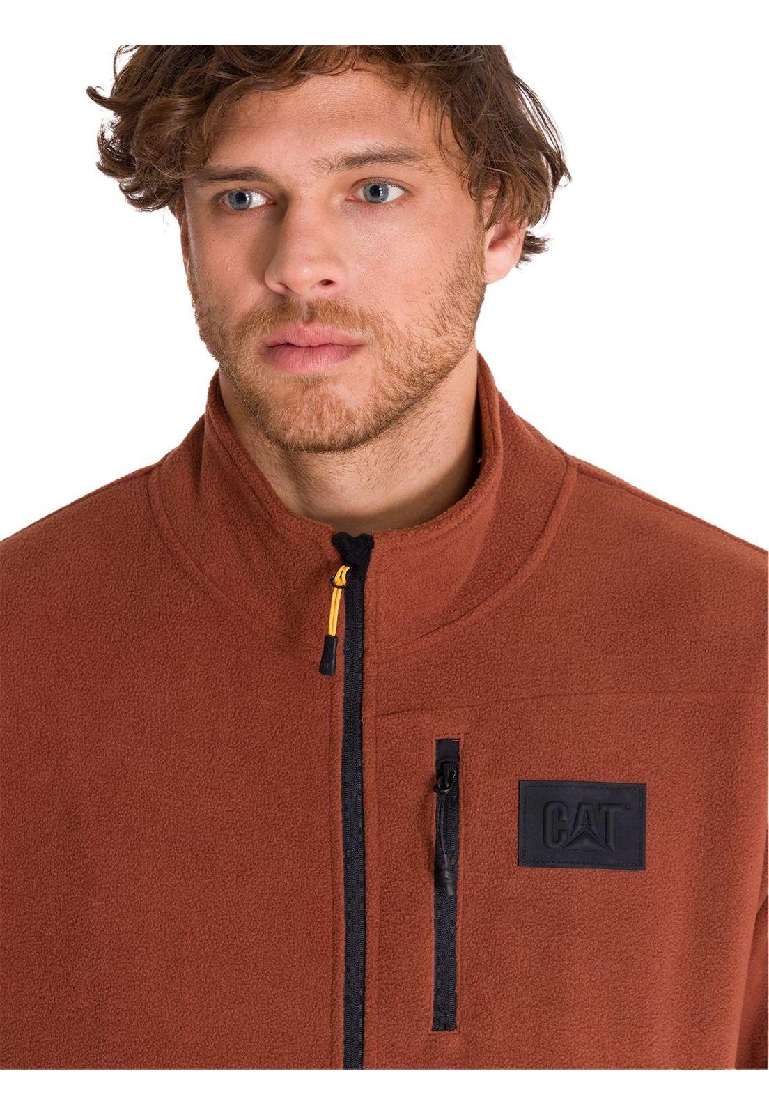 Polar Microfleece Full Zip Hombre Café-4