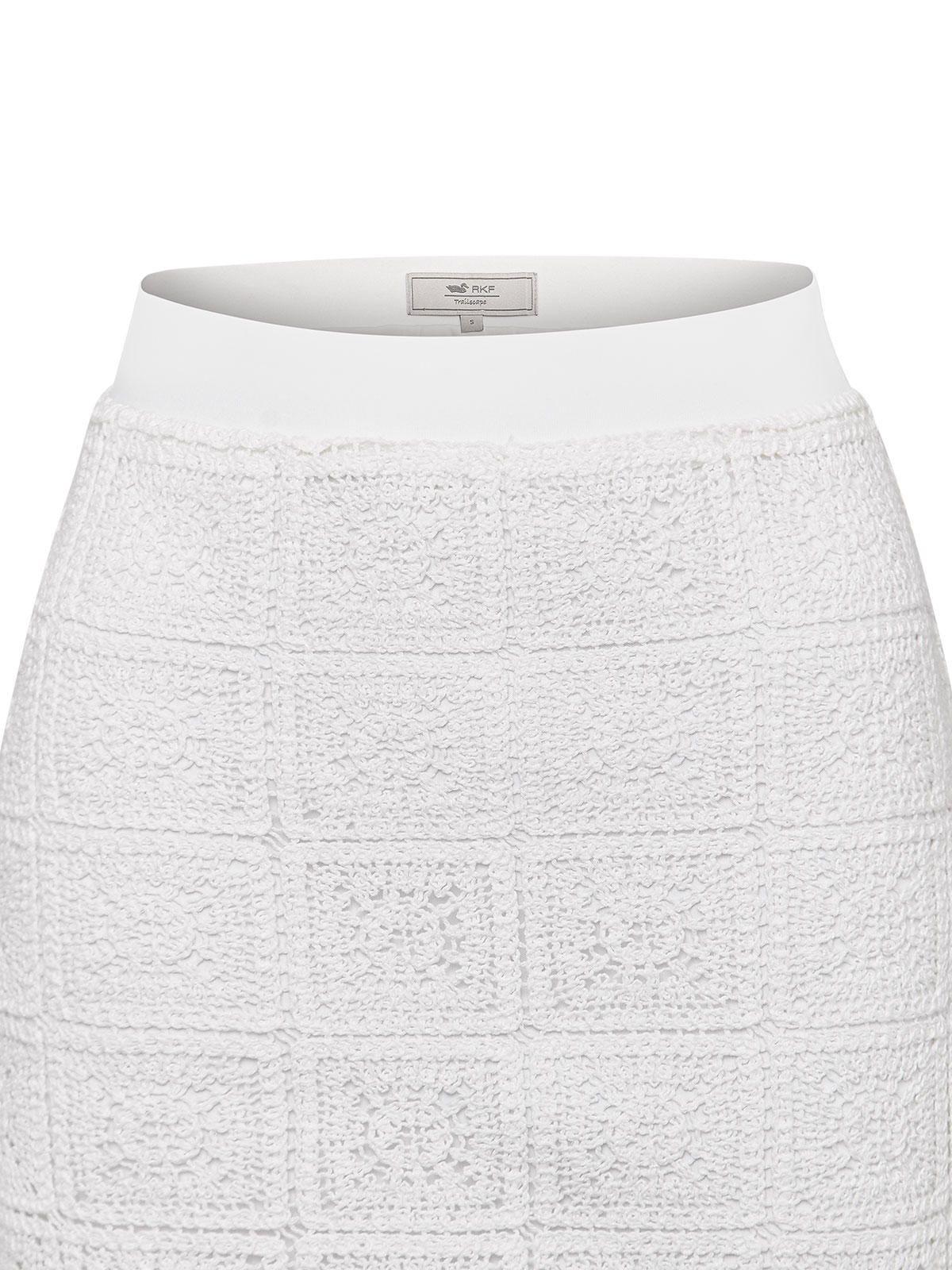 Falda Algodón Orgánico Mujer Naga Blanco -3