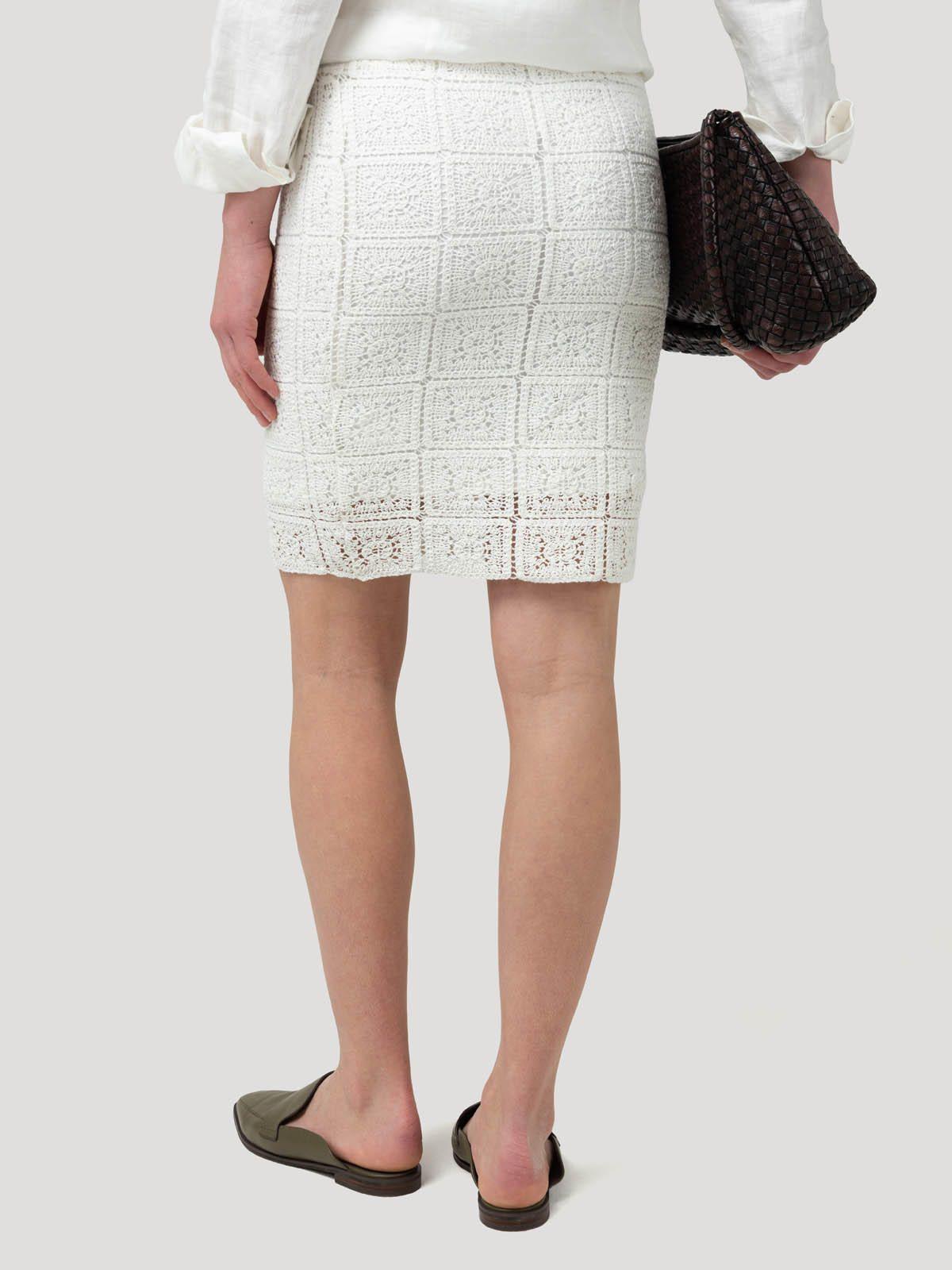 Falda Algodón Orgánico Mujer Naga Blanco -5