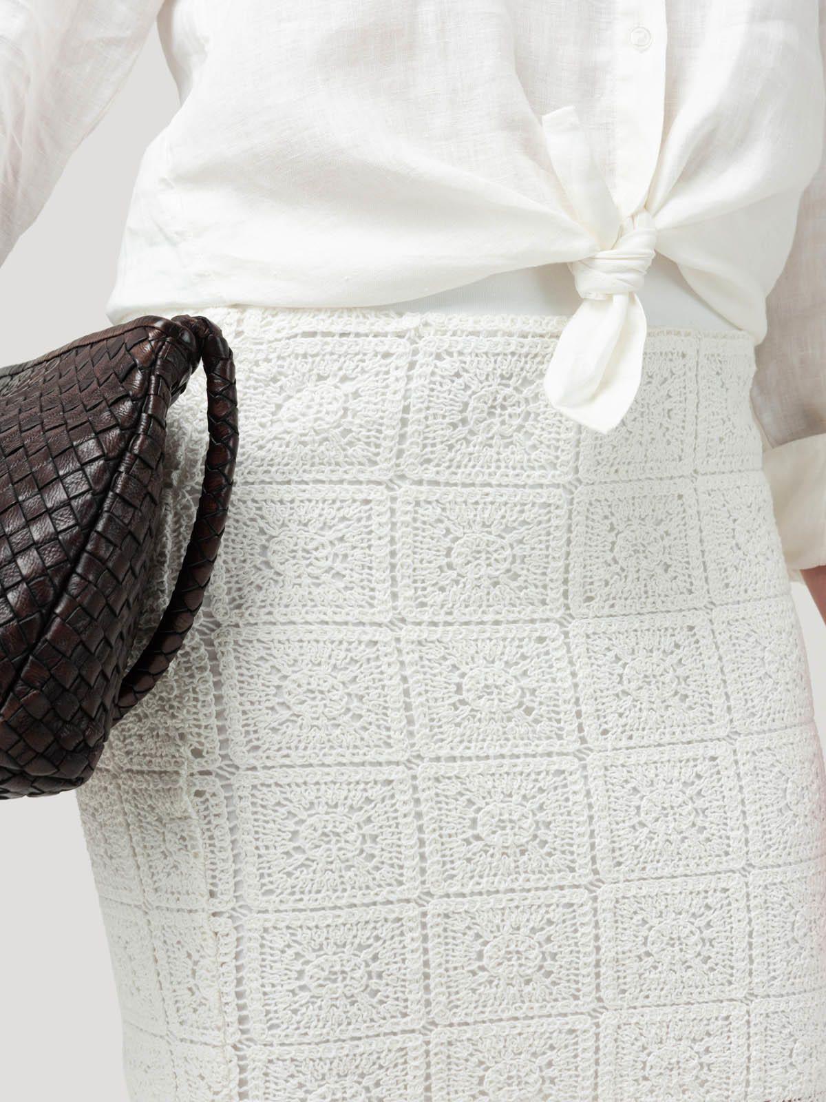 Falda Algodón Orgánico Mujer Naga Blanco -6