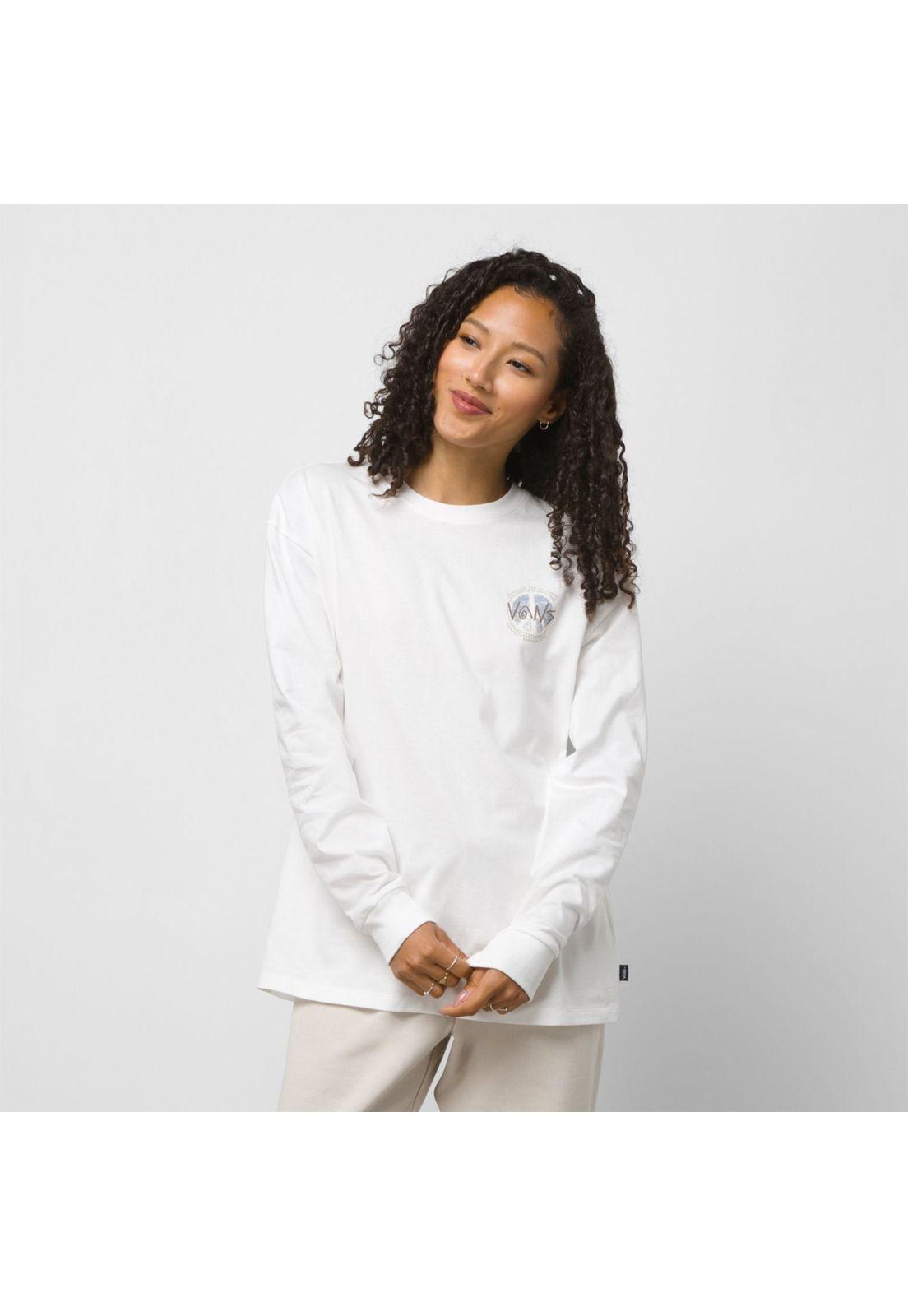 Polera M/C Mujer Vans Oversized Tee Marshmallow-1