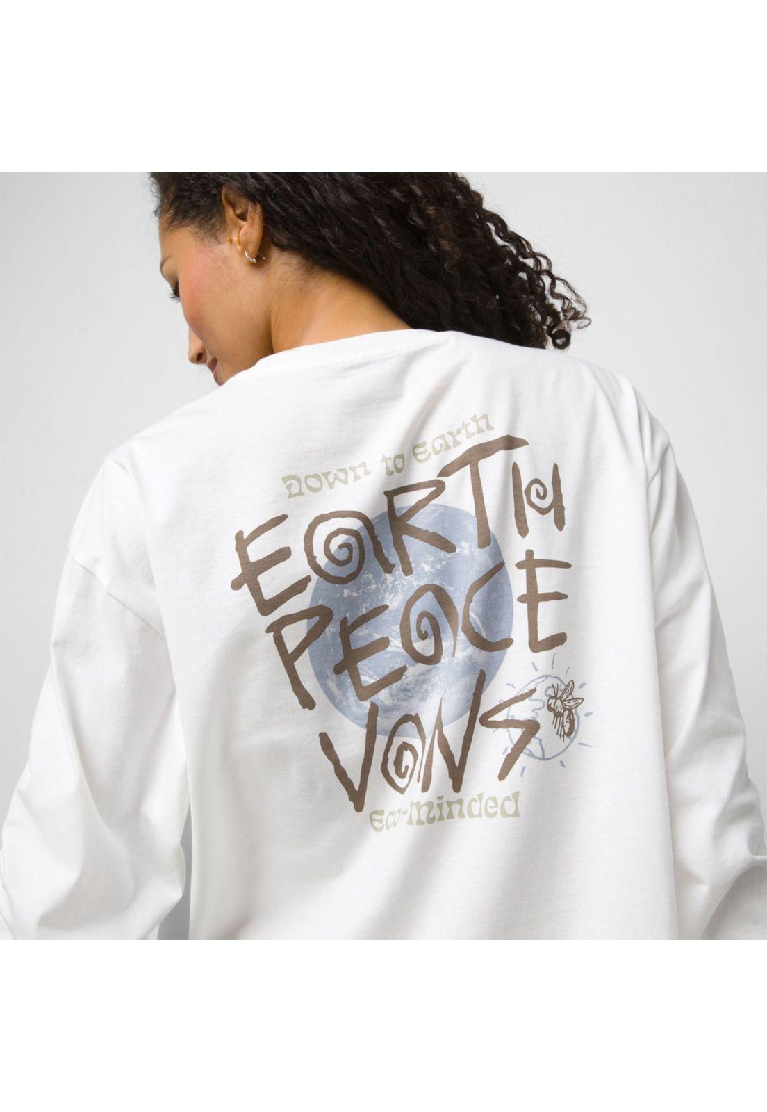 Polera M/C Mujer Vans Oversized Tee Marshmallow-3