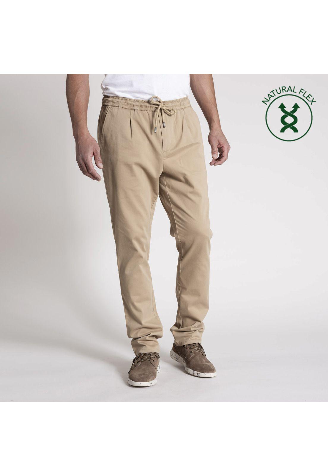 Pantalon Masculino Lisboa Algodón  Beige-0