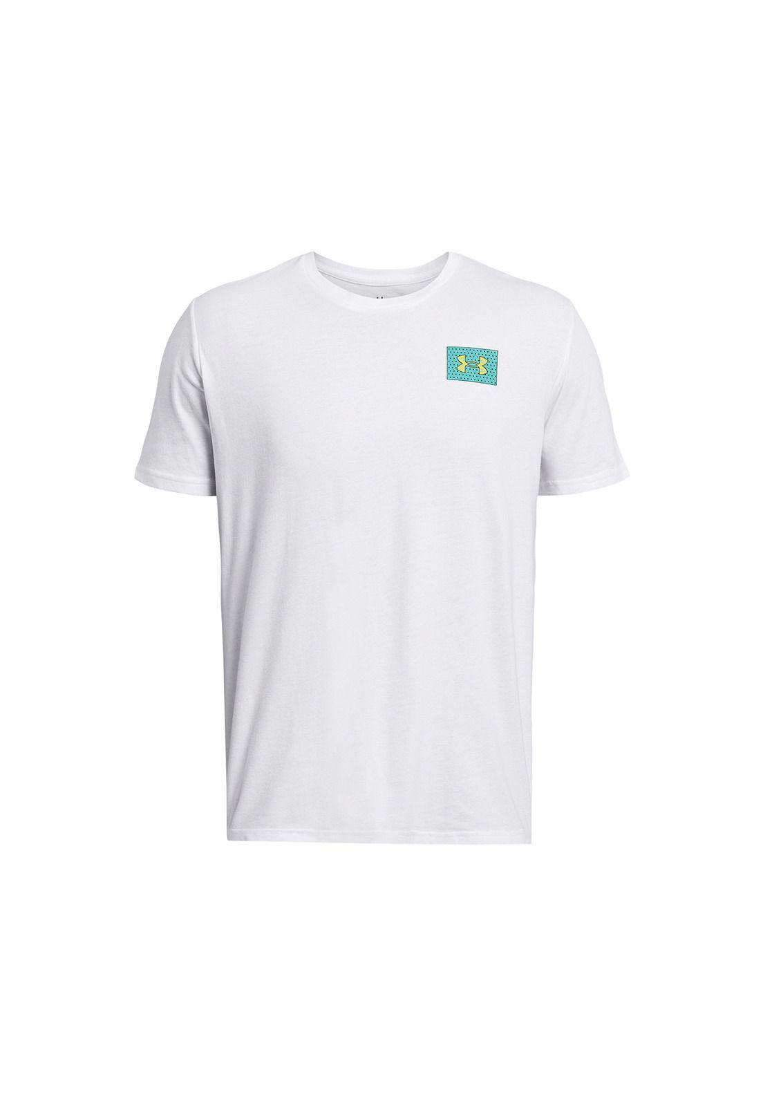 Polera Manga Corta Clr Block Hombre Blanco-0