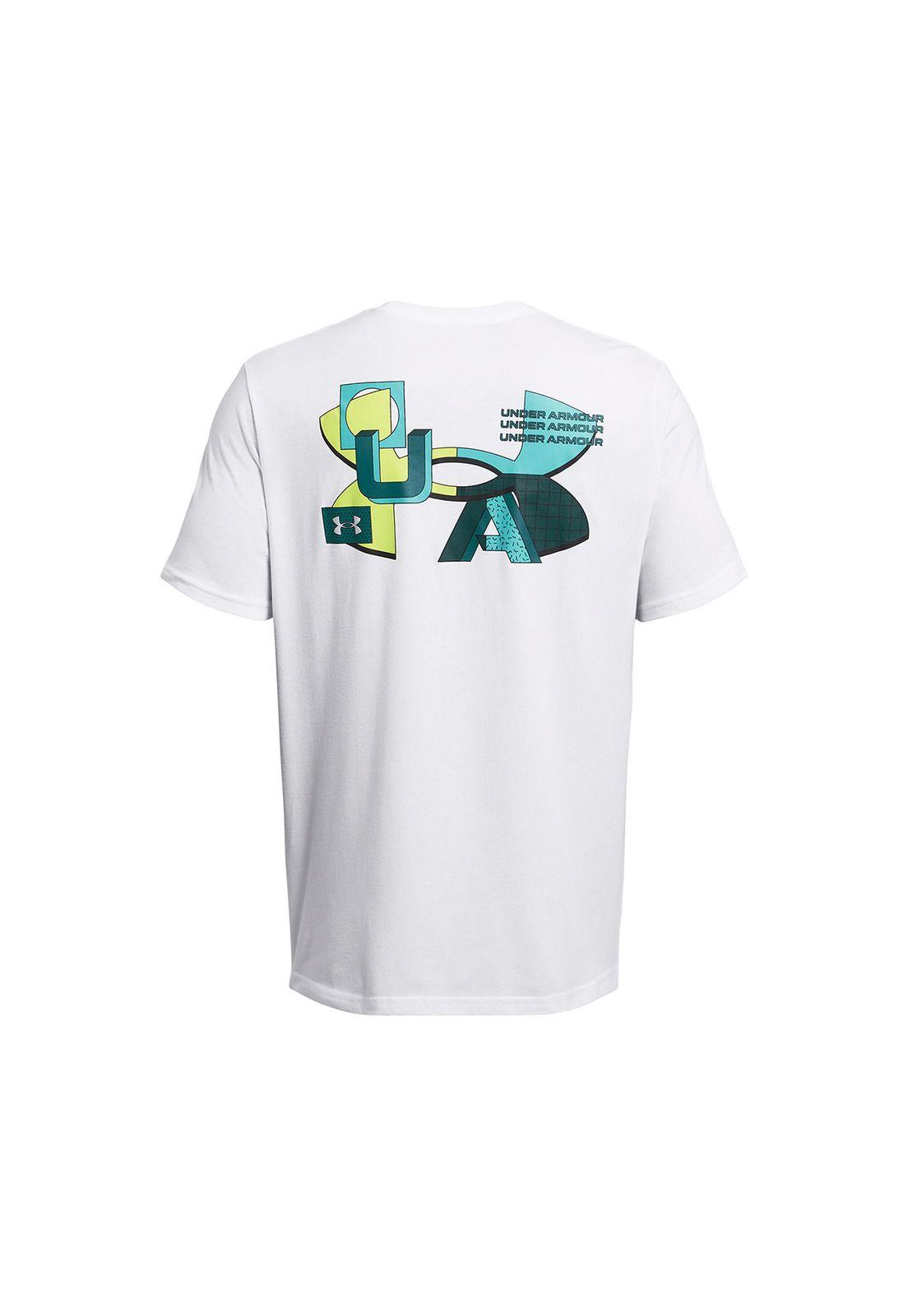 Polera Manga Corta Clr Block Hombre Blanco-1