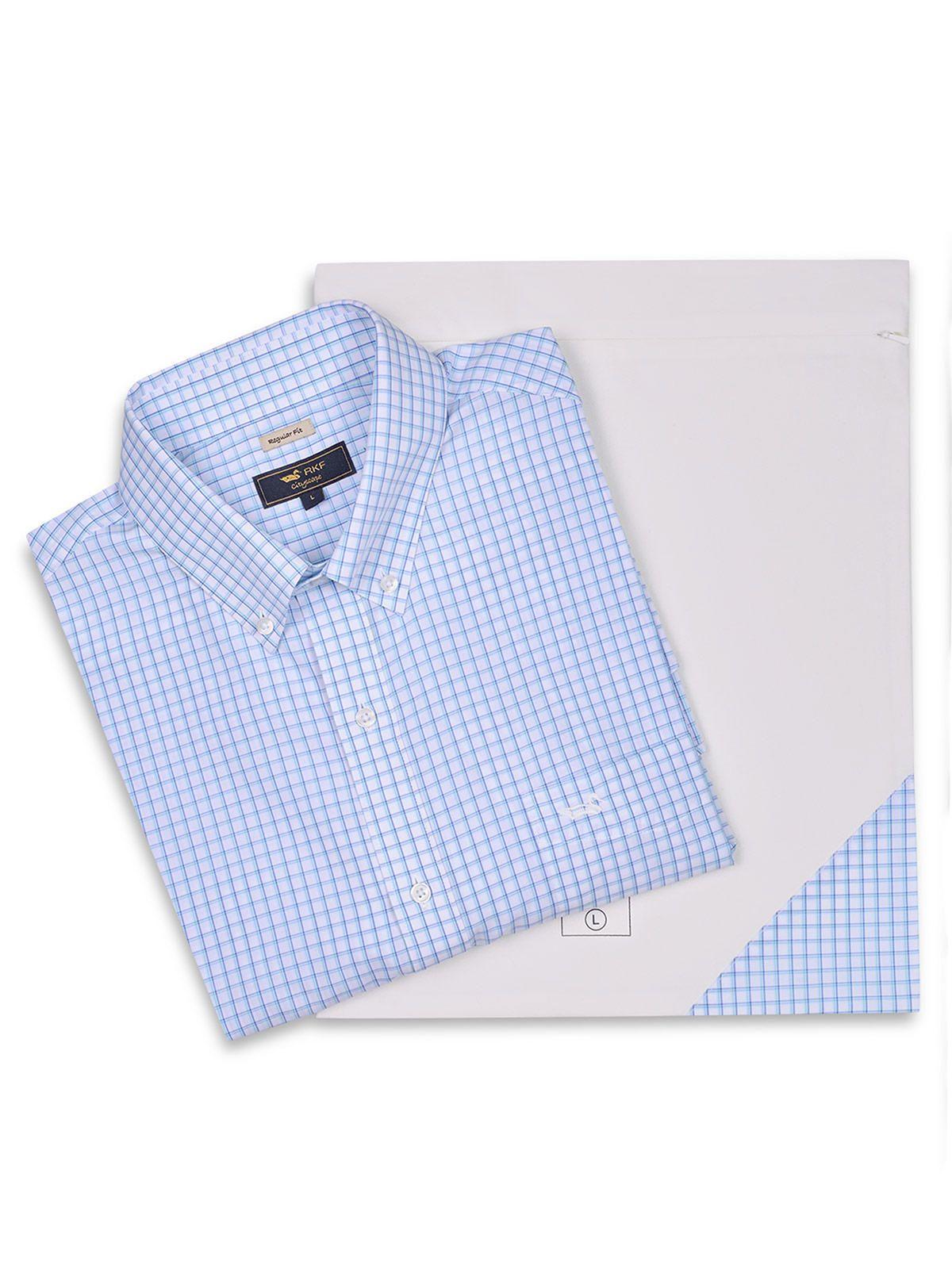 Camisa Cuello Button-Down Hombre Wf Pb Celeste-5