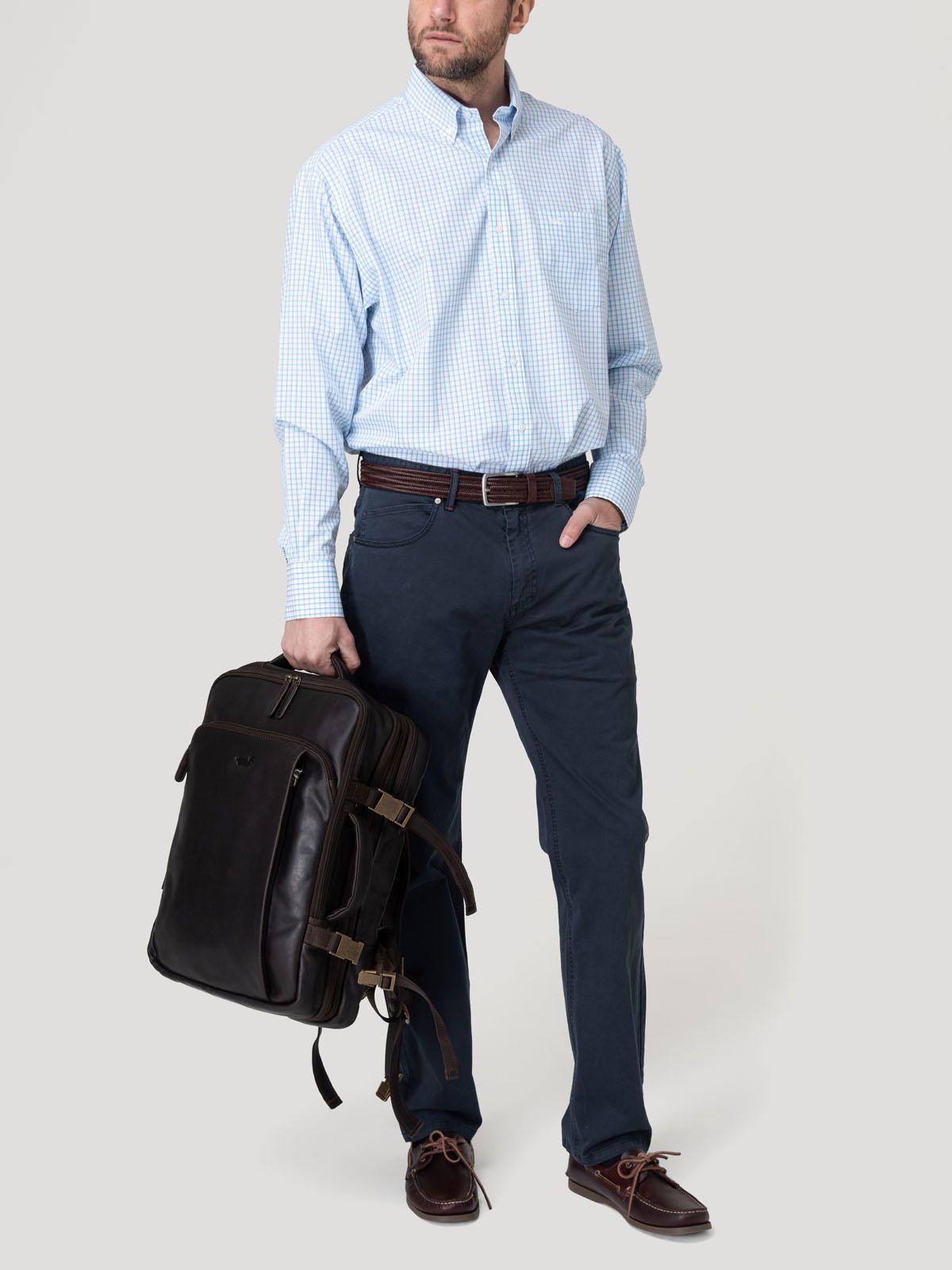 Camisa Cuello Button-Down Hombre Wf Pb Celeste-9