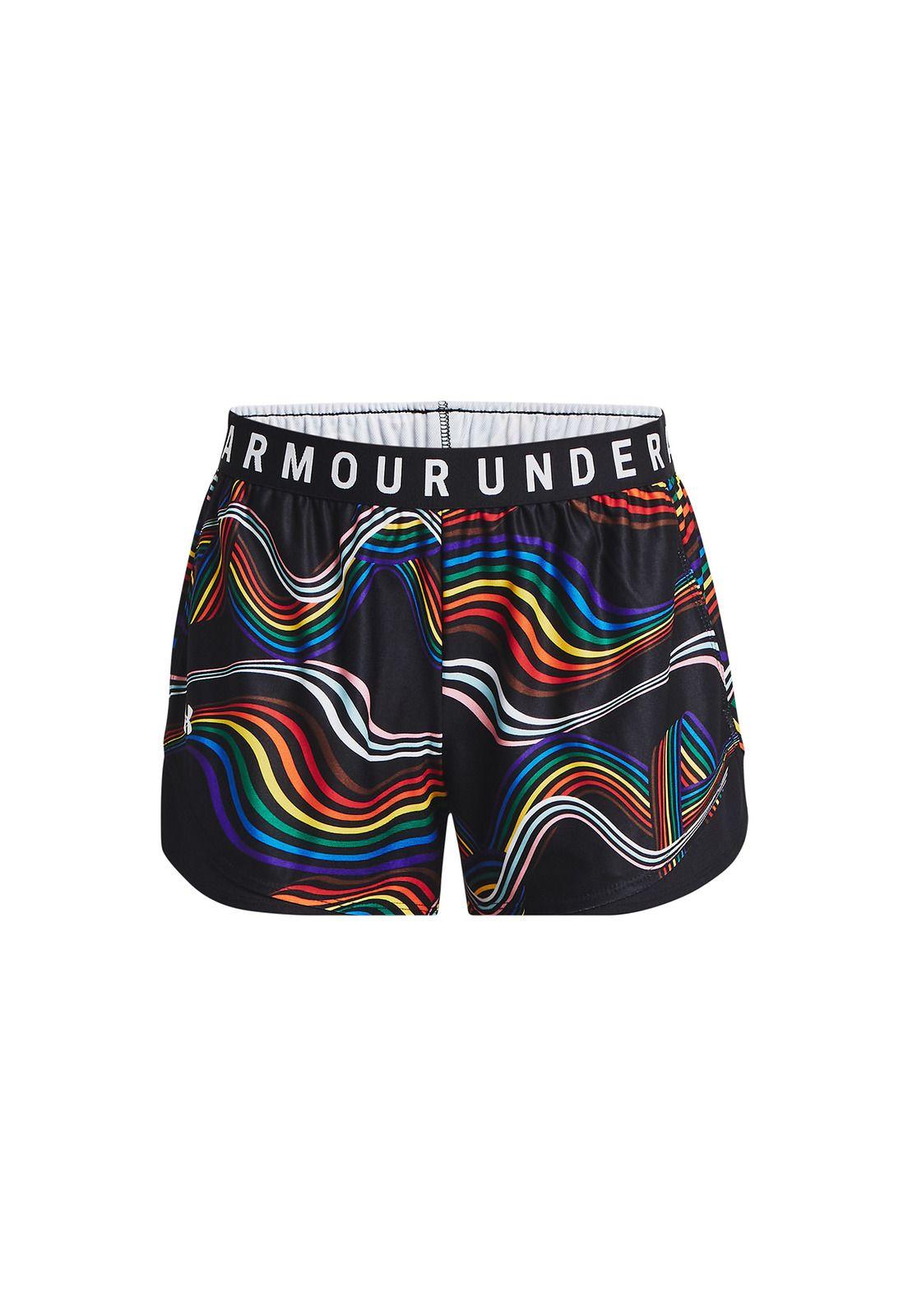 Short Running Play Up Pride Negro Mujer-0