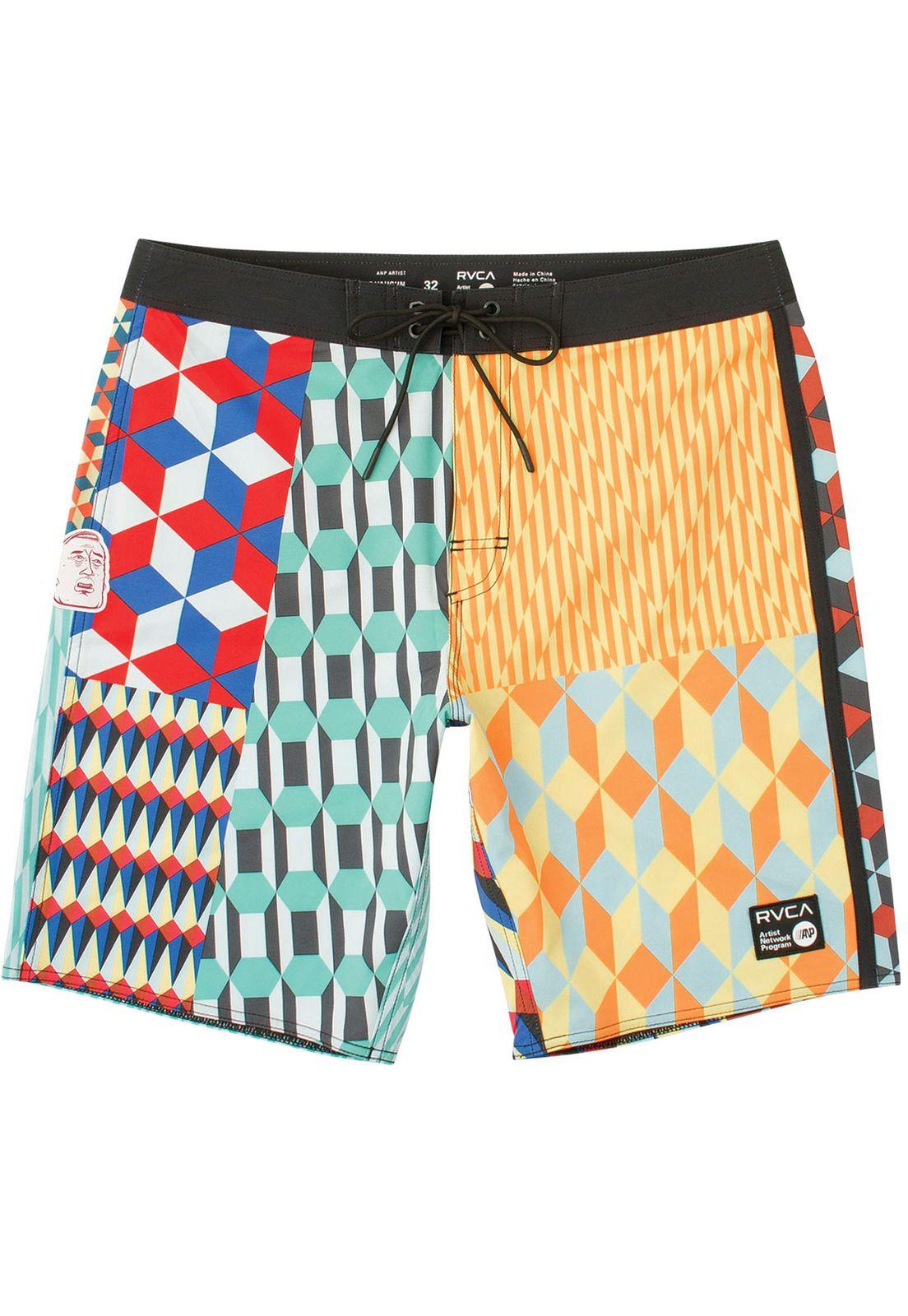Traje De Baño Polyester Elastane Hombre Barry Ii Trunk Multicolor Rvca-0
