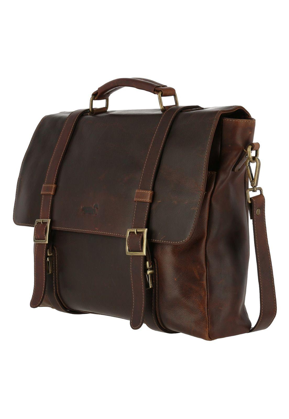 Maletín Cuero Hombre Btc Flap Fede Café-1