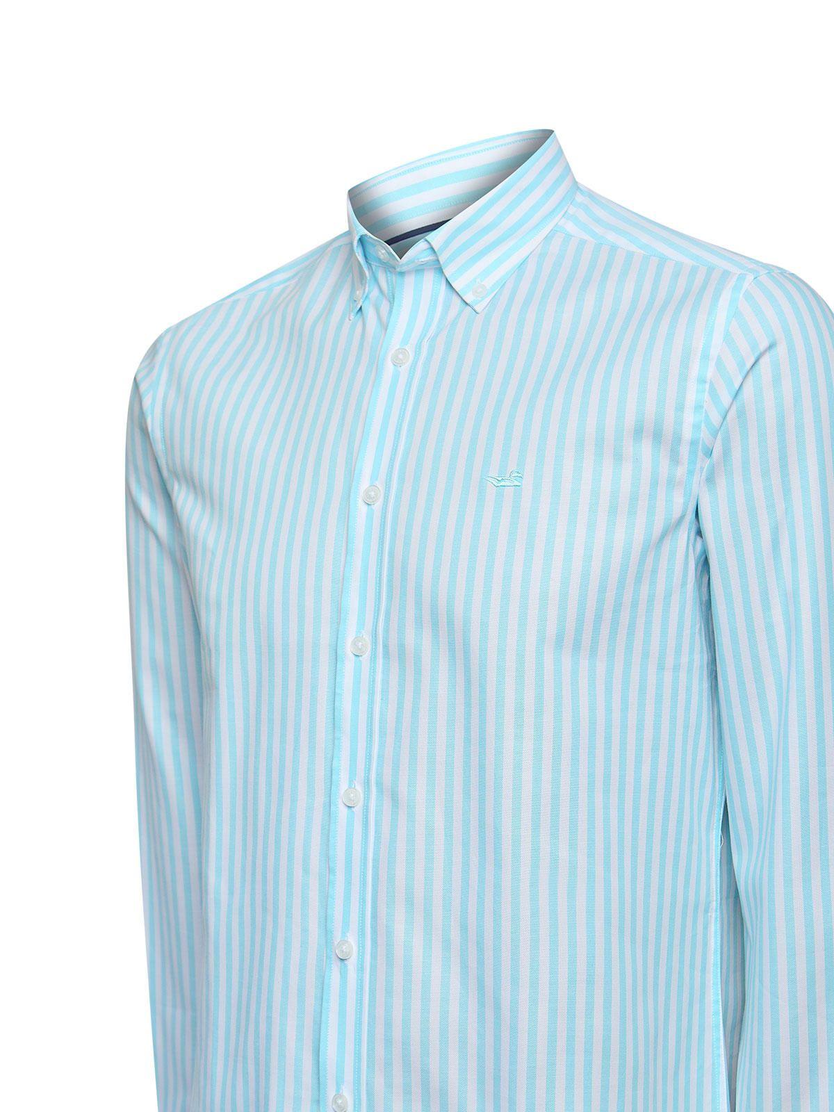 Camisa Algodón Hombre Lain Celeste Rockford-3