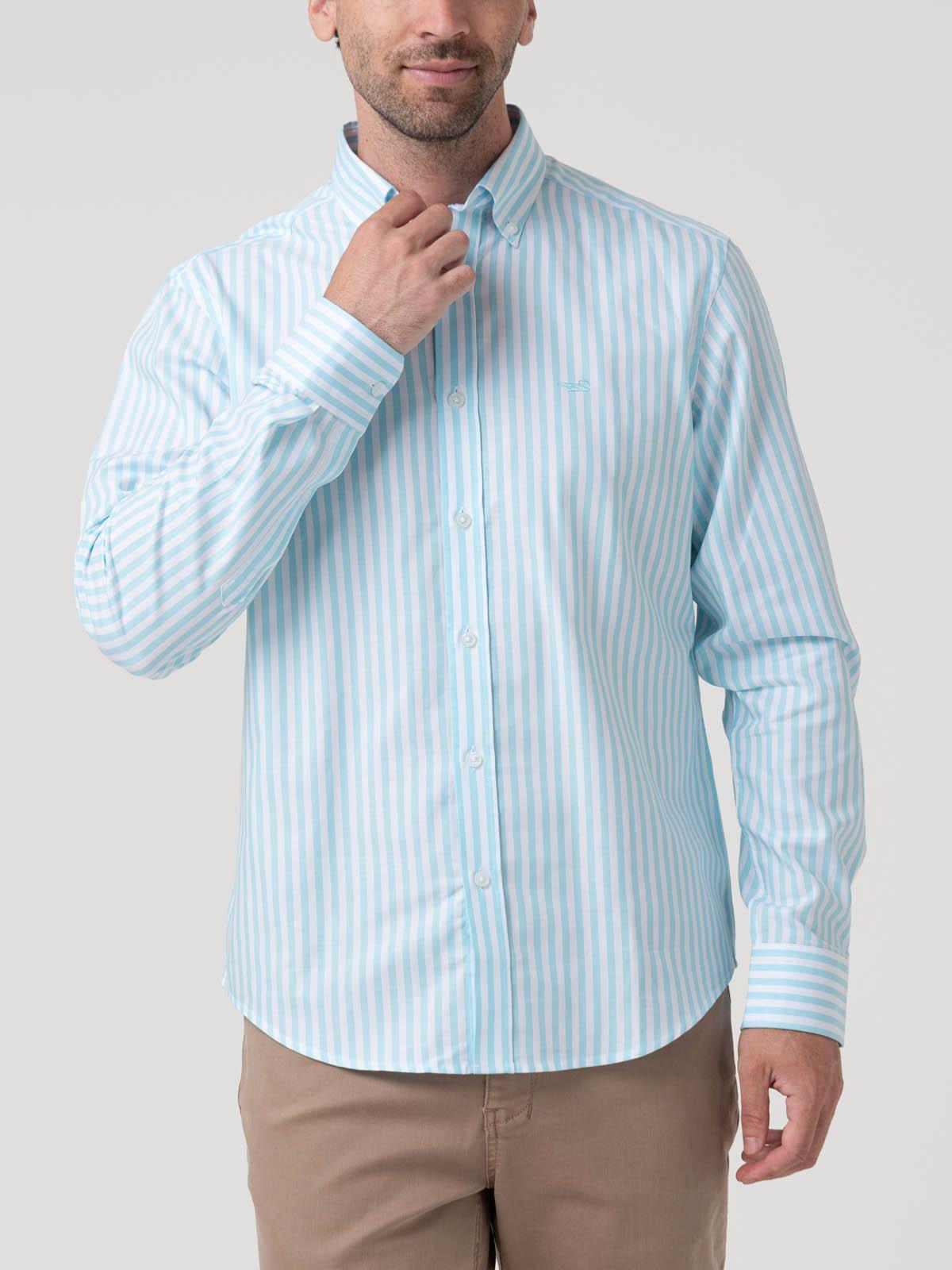 Camisa Algodón Hombre Lain Celeste Rockford-4