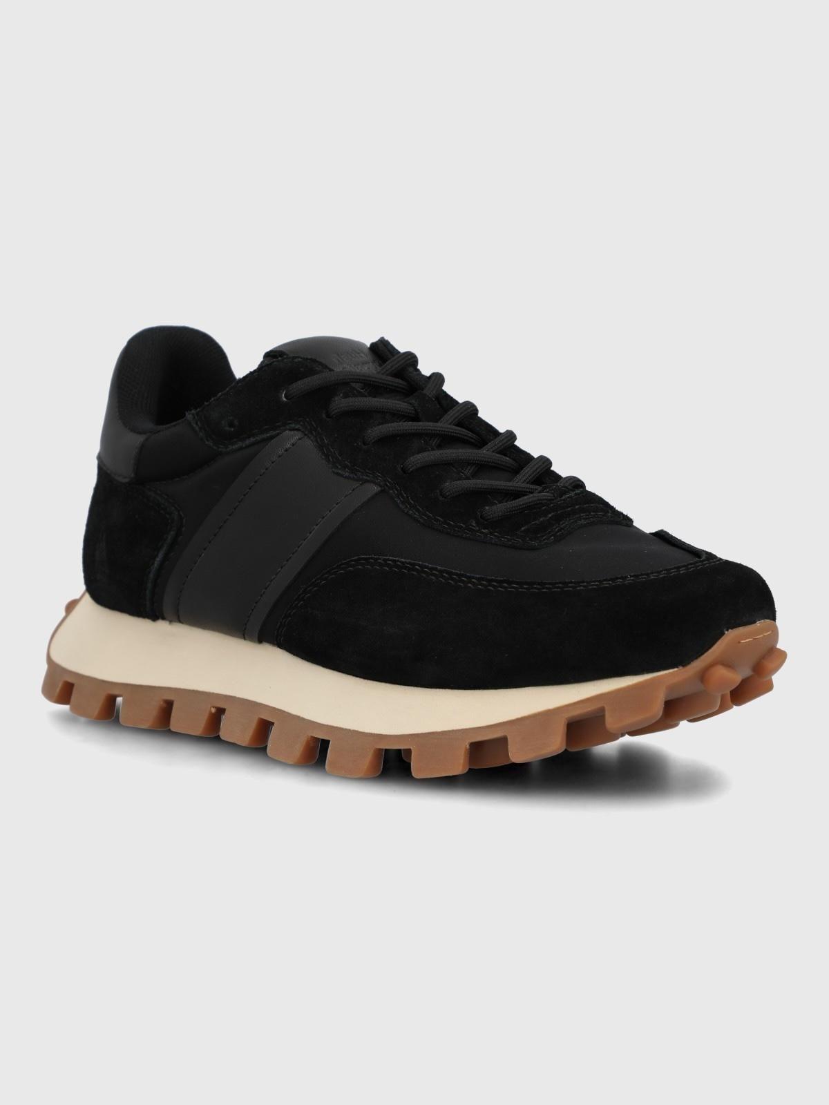 Zapatilla Cuero Mujer Janet Negro-0