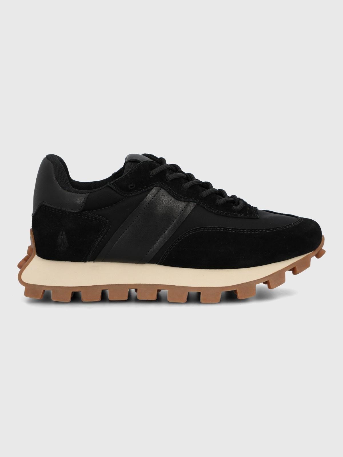 Zapatilla Cuero Mujer Janet Negro-1
