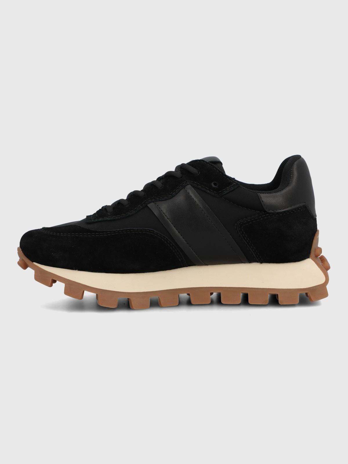 Zapatilla Cuero Mujer Janet Negro-5