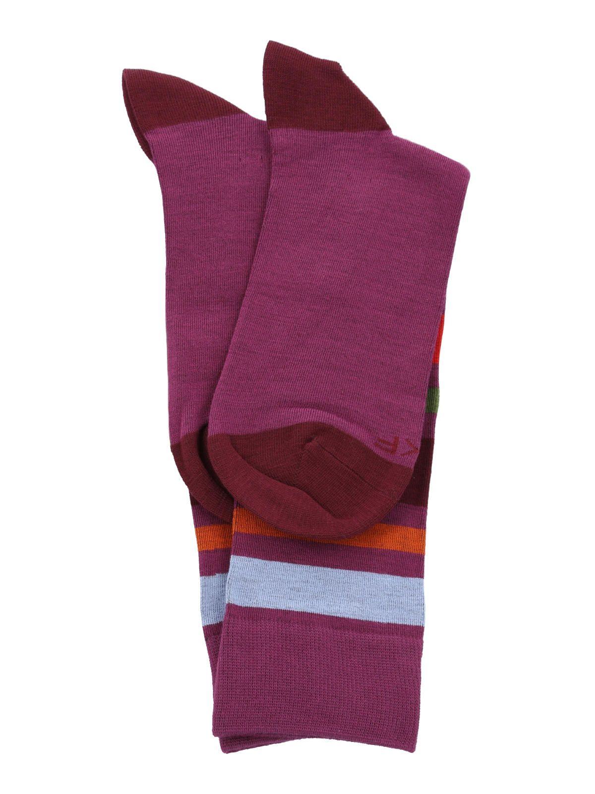 Calcetín Bambú Hombre Lg Block Morado-2