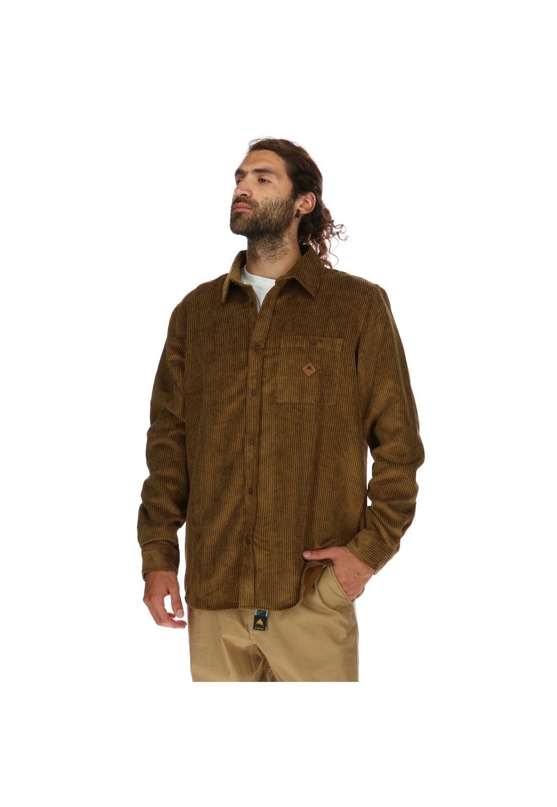 Camisa M/L Brighton Corded Mostaza-1