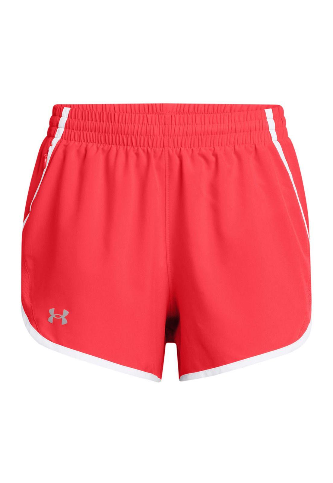 Shorts UA Fly-By de 3" para mujer Rojo-0