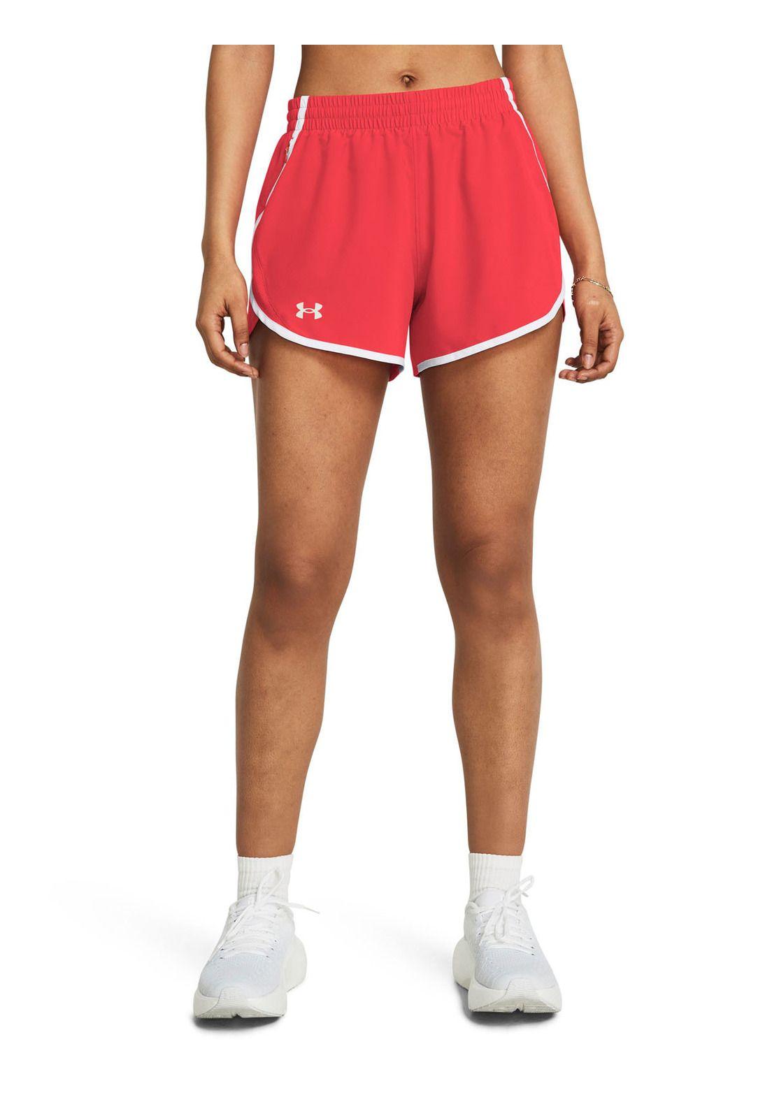 Shorts UA Fly-By de 3" para mujer Rojo-3