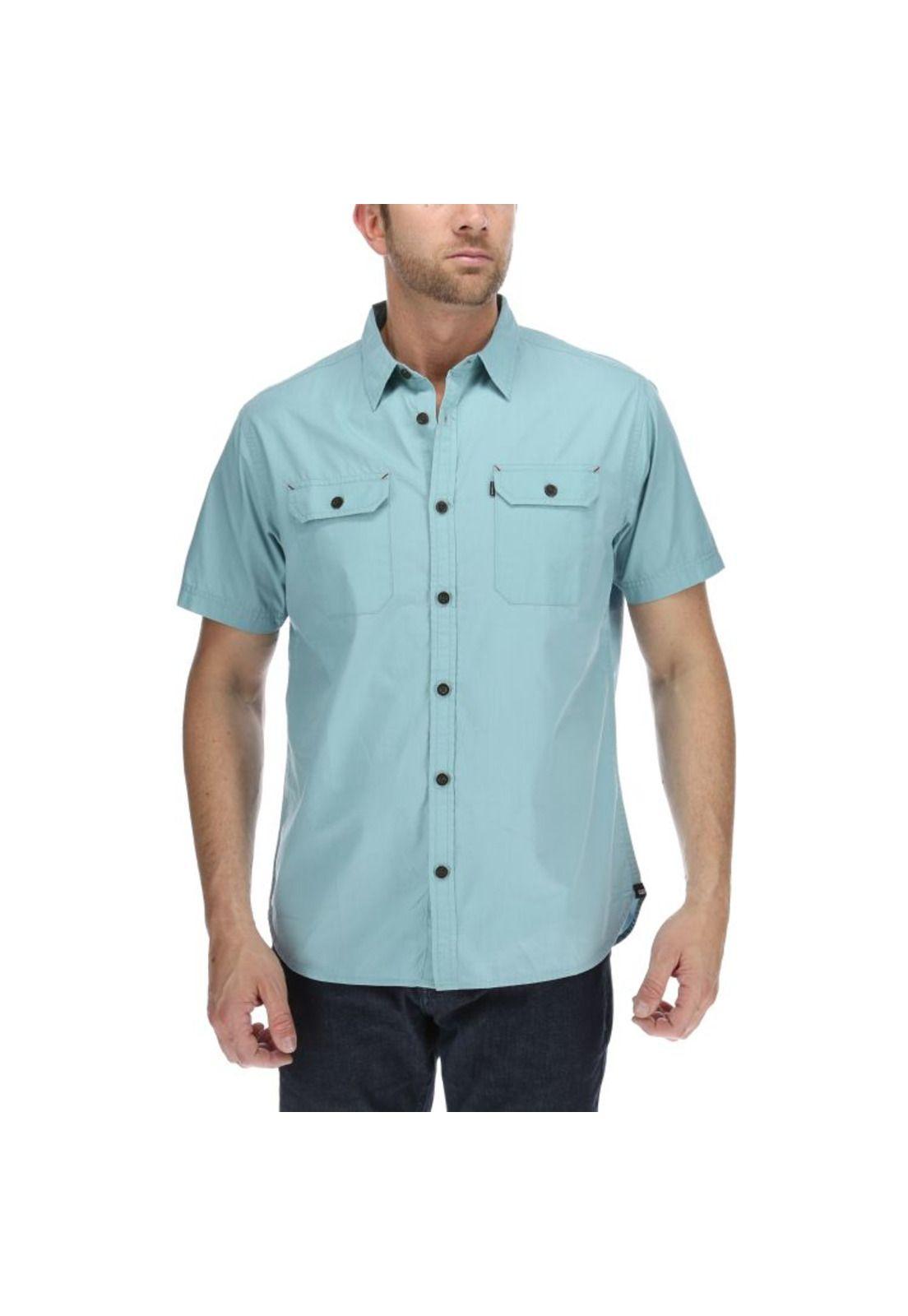 Camisa Mc Hombre Standard S/S Shirt Azul-0