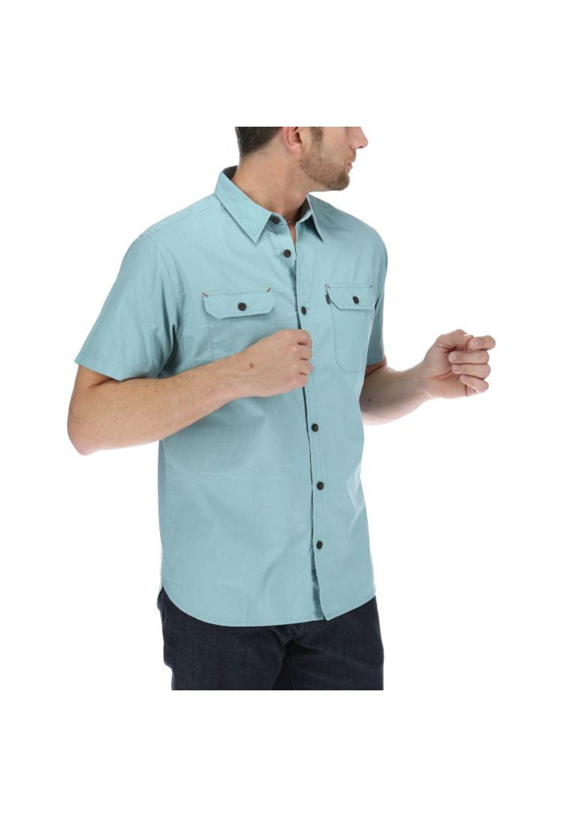 Camisa Mc Hombre Standard S/S Shirt Azul-3