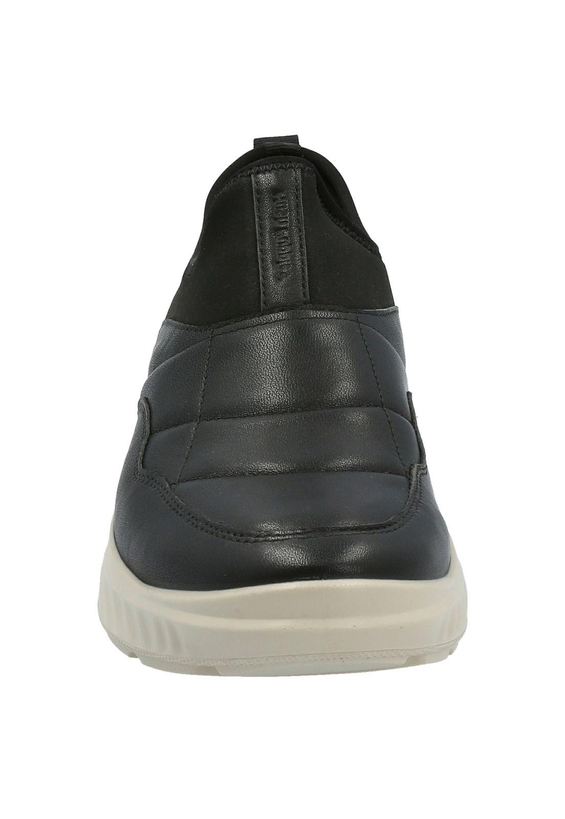 Zapatilla Cuero Mujer Slip Prf Negro-2
