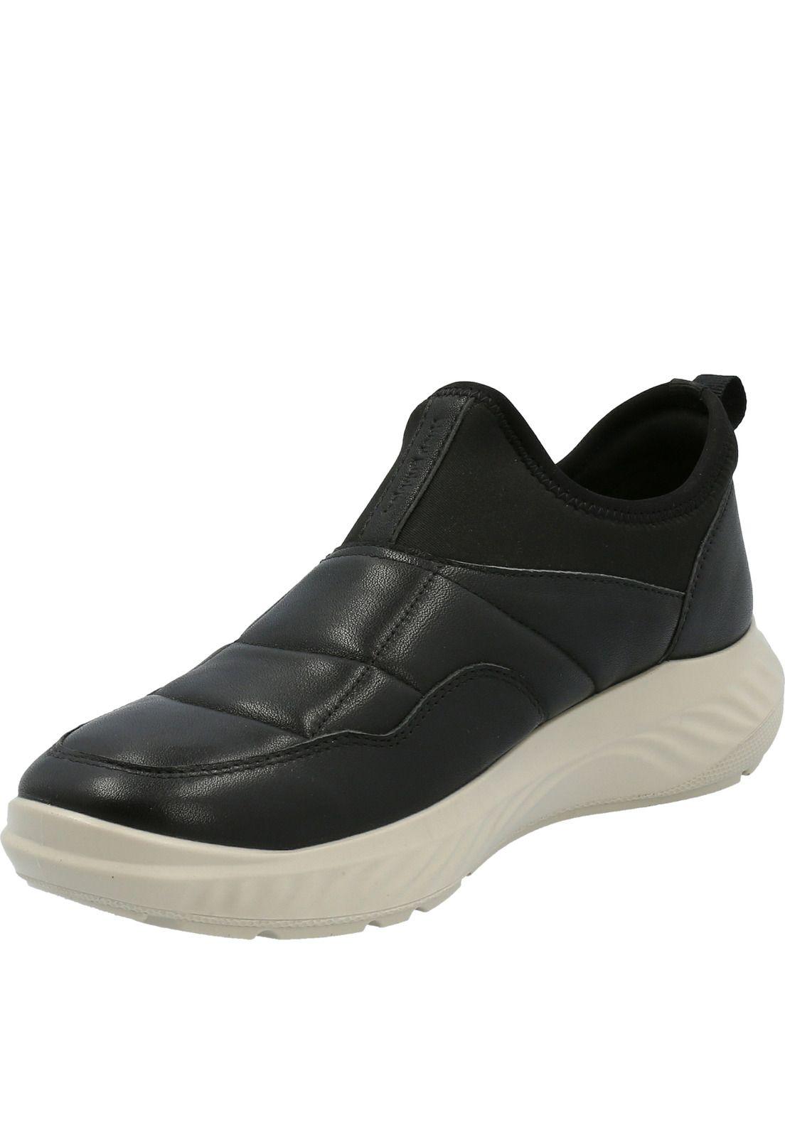 Zapatilla Cuero Mujer Slip Prf Negro-4
