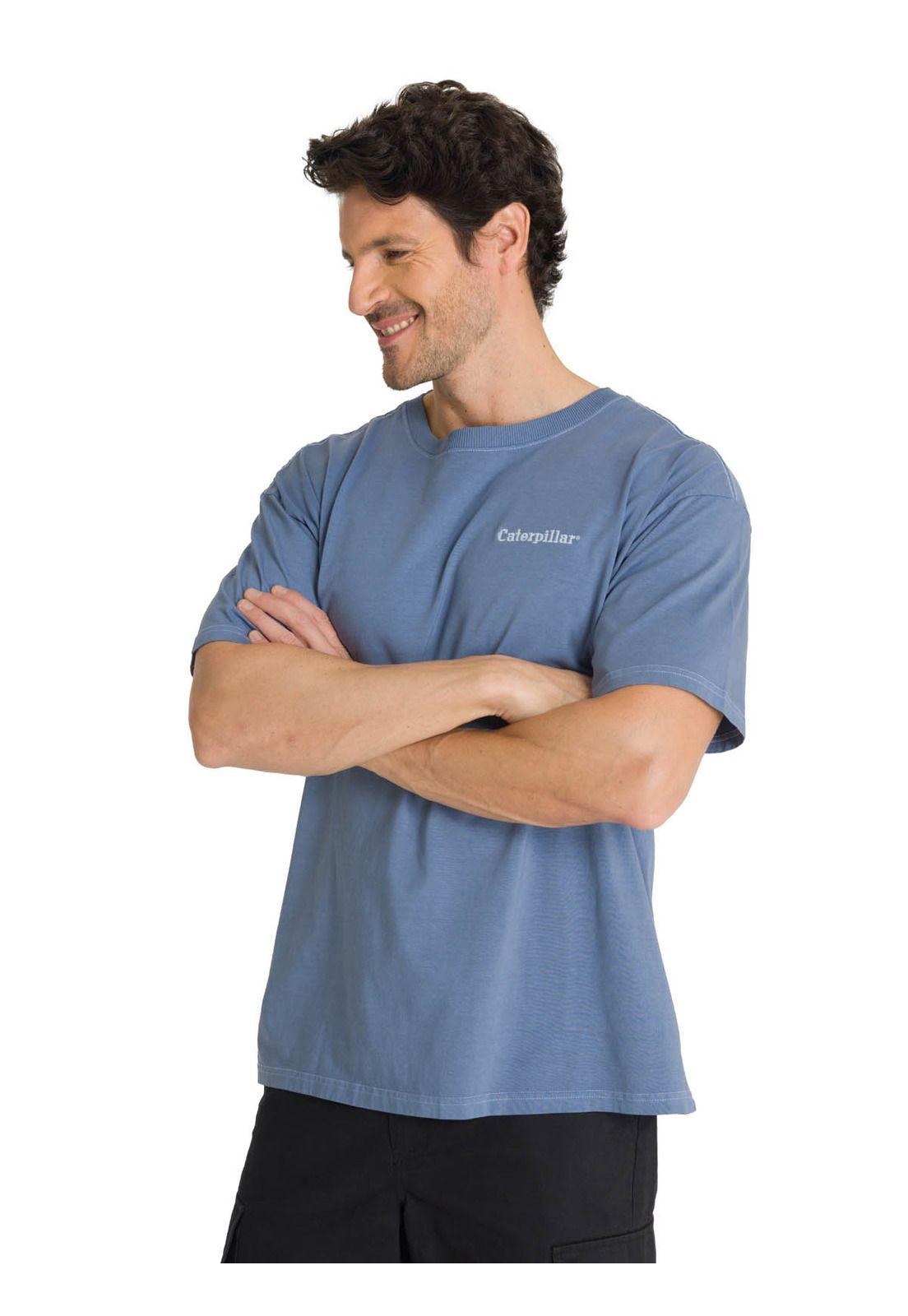 Polera Casual Hombre Heavyweight Relaxed Azul-0