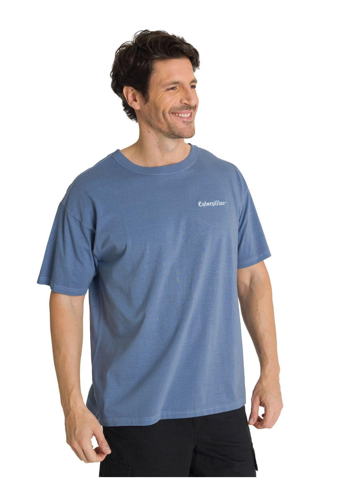 Polera Casual Hombre Heavyweight Relaxed Azul-1