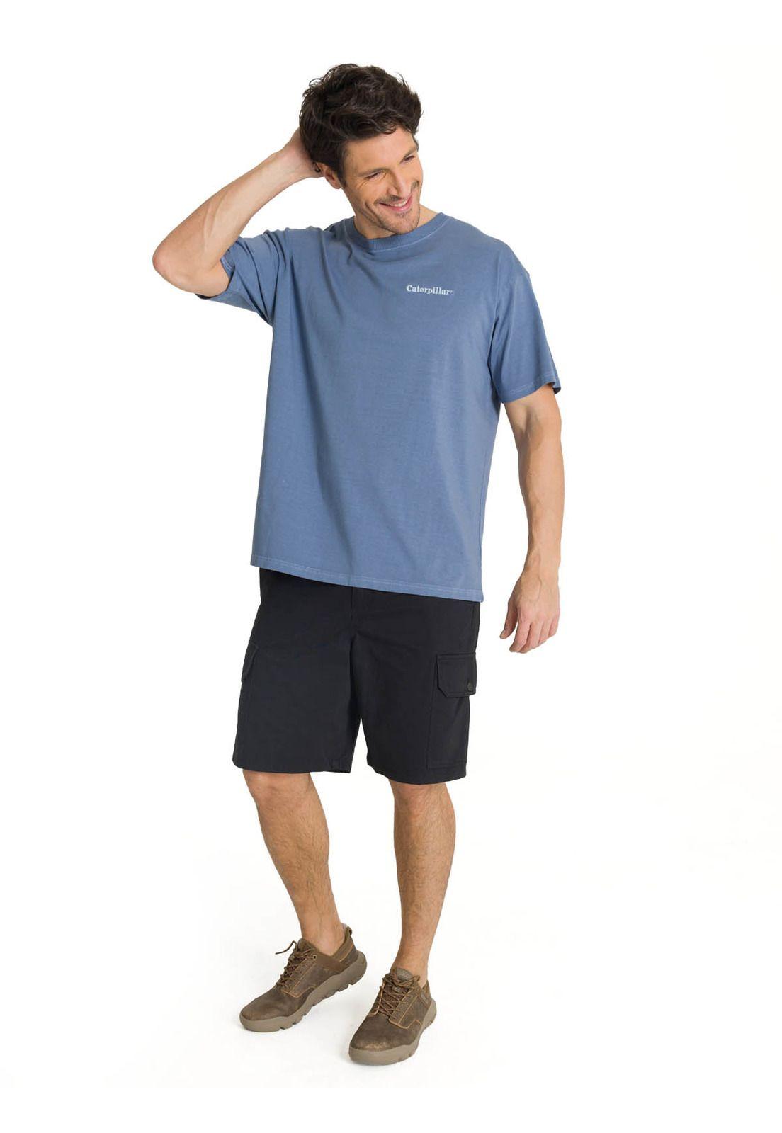 Polera Casual Hombre Heavyweight Relaxed Azul-5