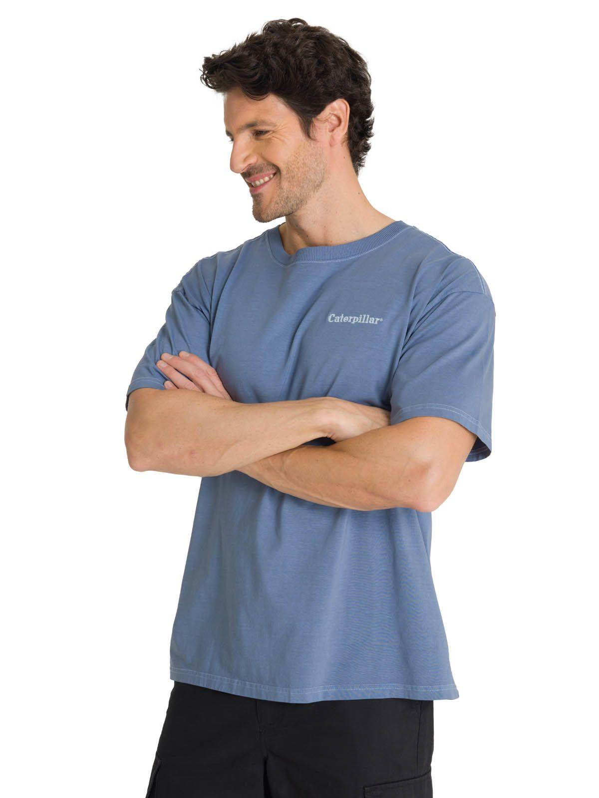 Polera Casual Hombre Heavyweight Relaxed Azul-0