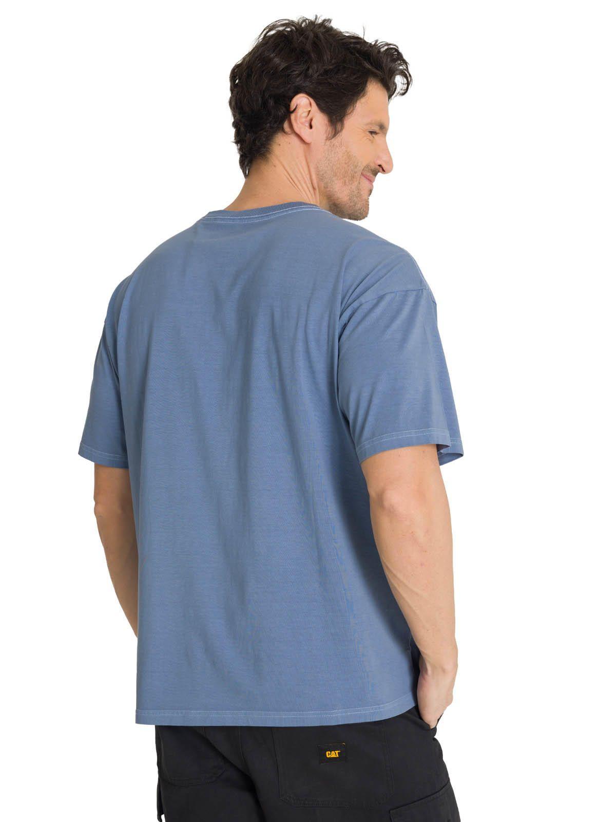 Polera Casual Hombre Heavyweight Relaxed Azul-3