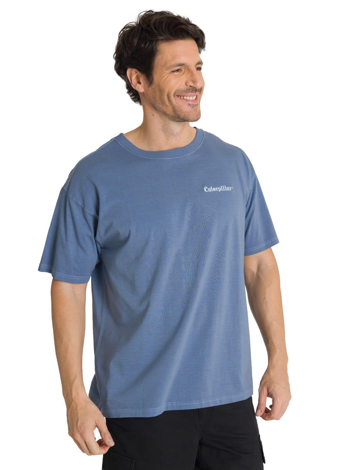 Polera Casual Hombre Heavyweight Relaxed Azul-1